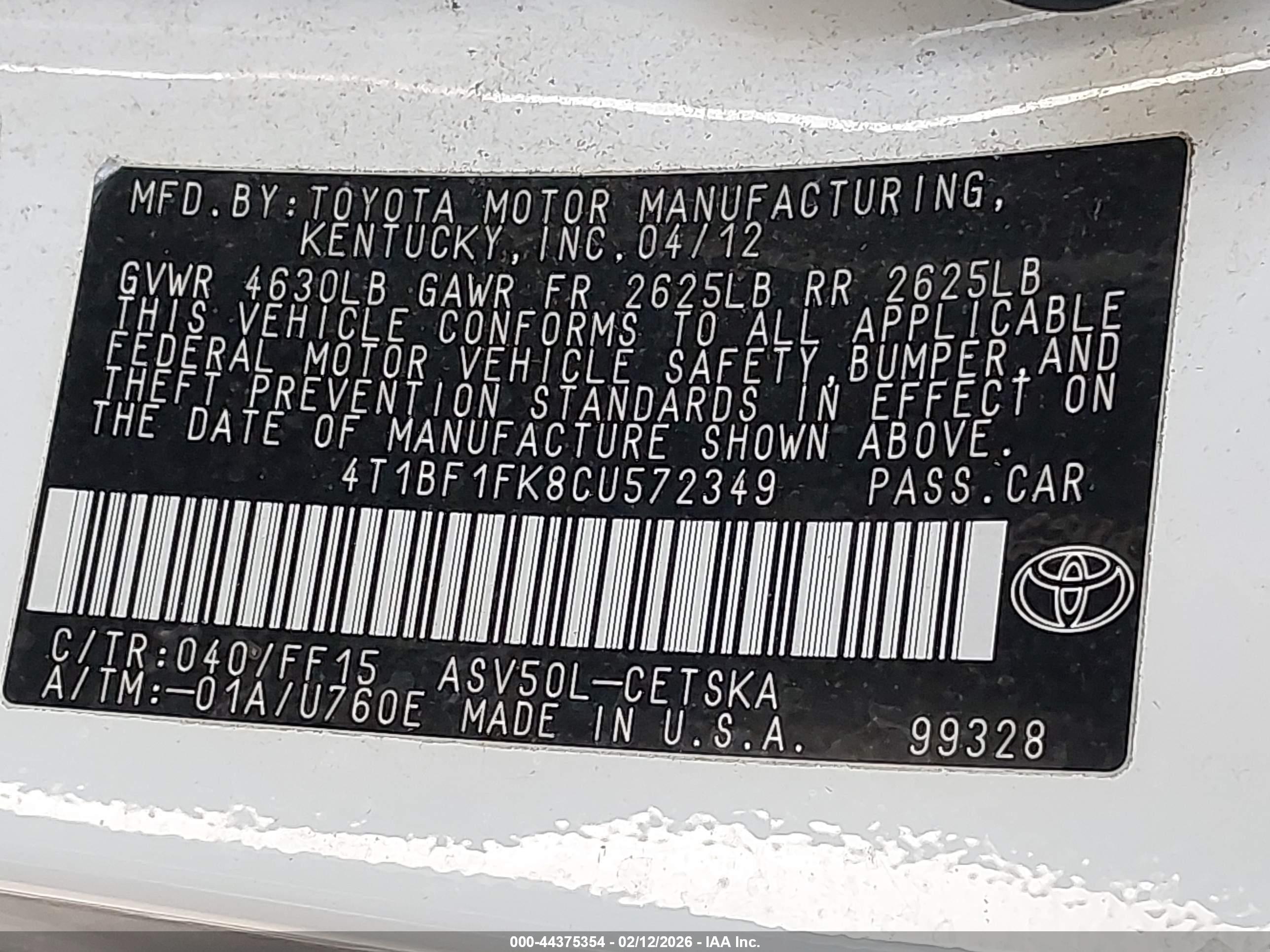 TOYOTA CAMRY image 9
