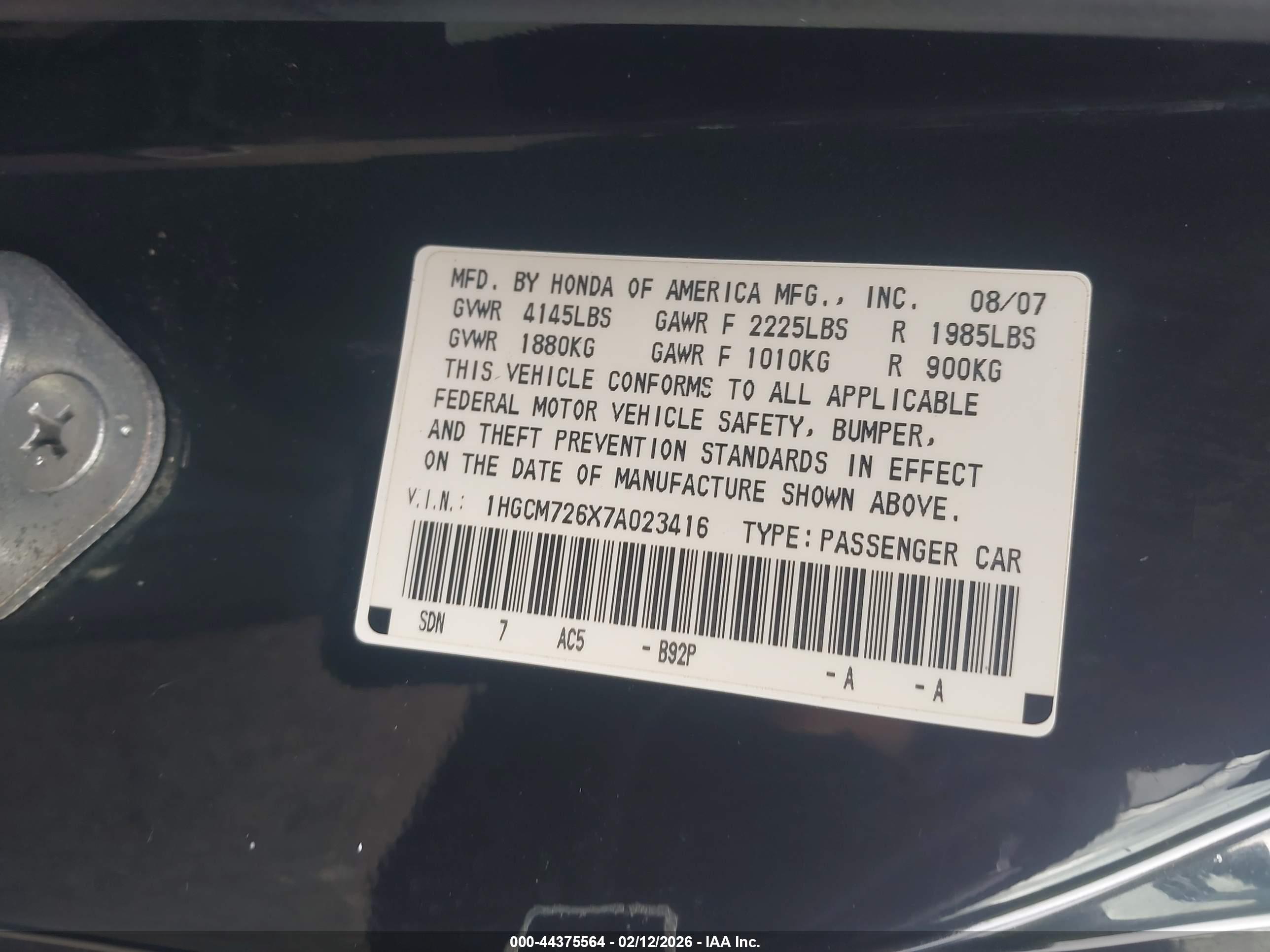 HONDA ACCORD image 9
