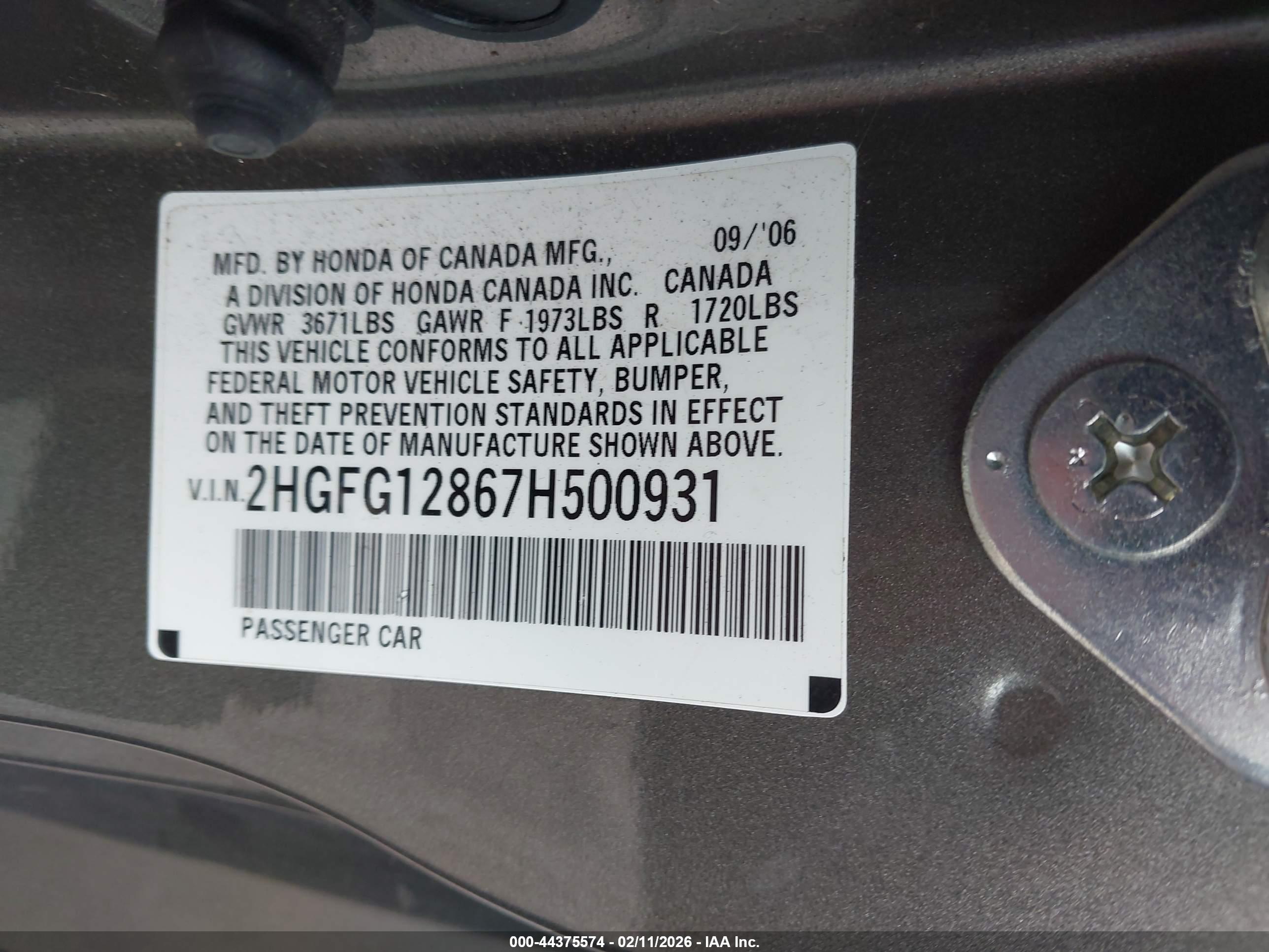 HONDA CIVIC image 9