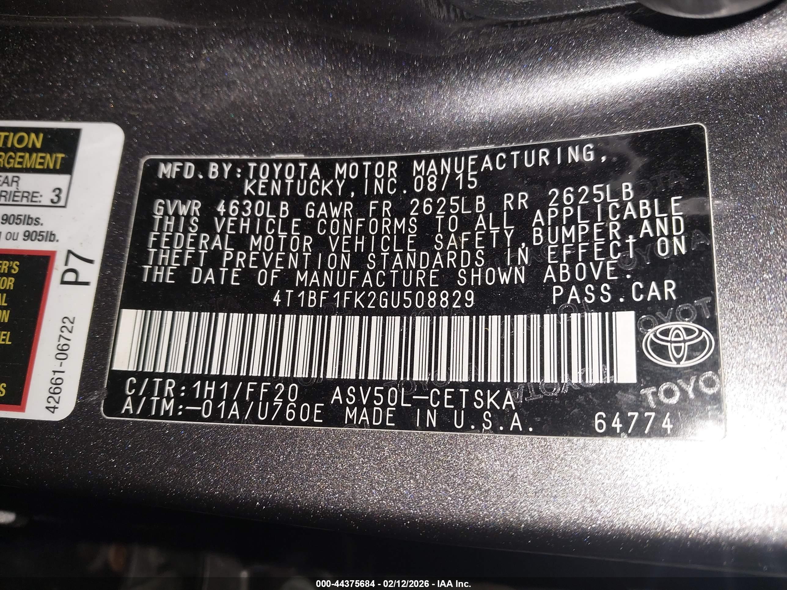 TOYOTA CAMRY image 9