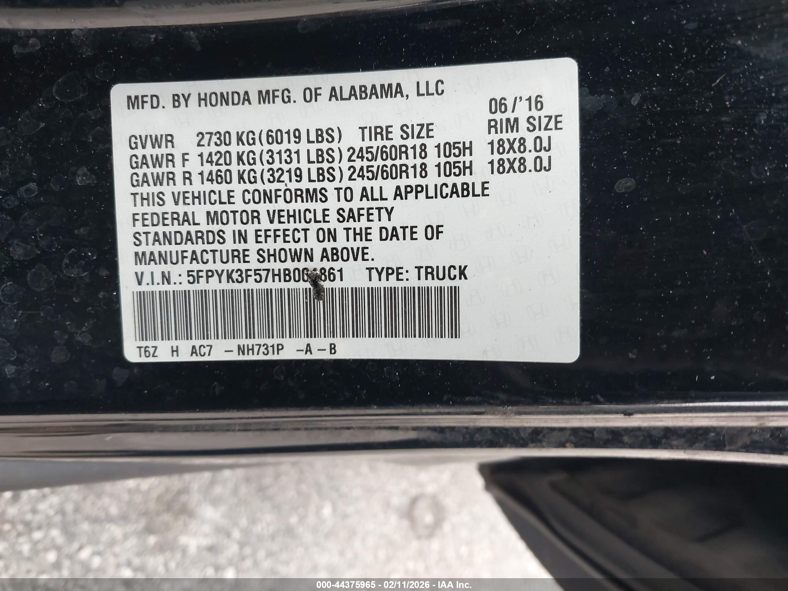 HONDA RIDGELINE image 9
