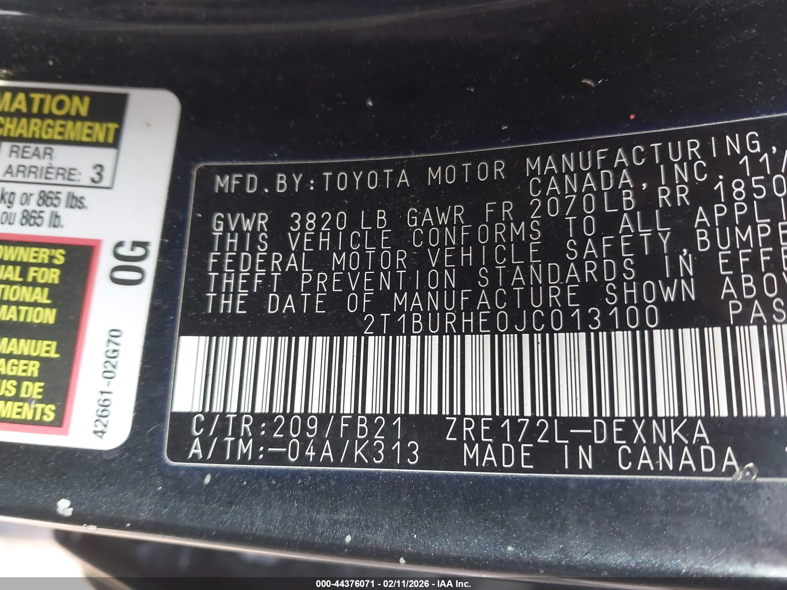 TOYOTA COROLLA image 9