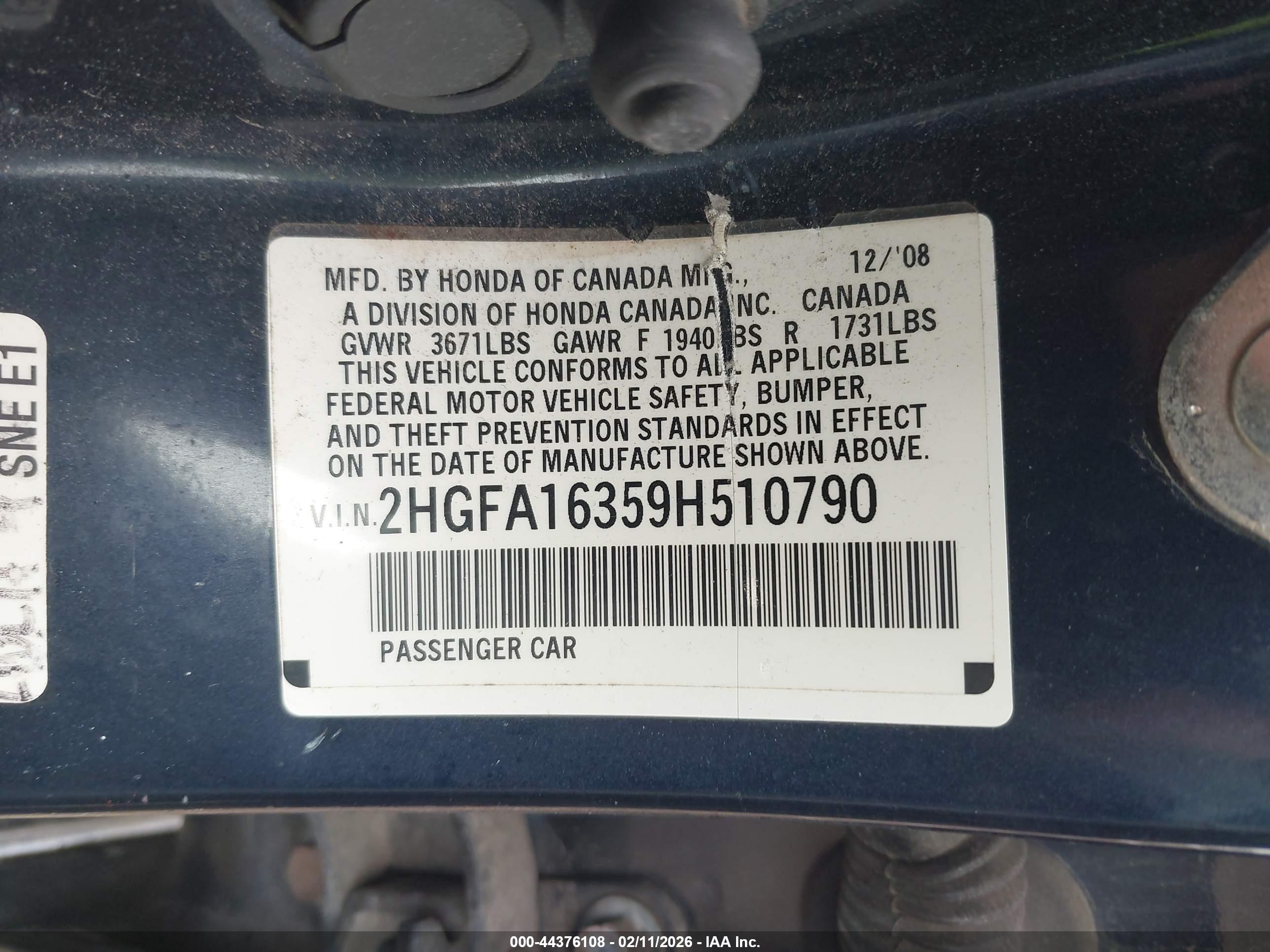 HONDA CIVIC image 9