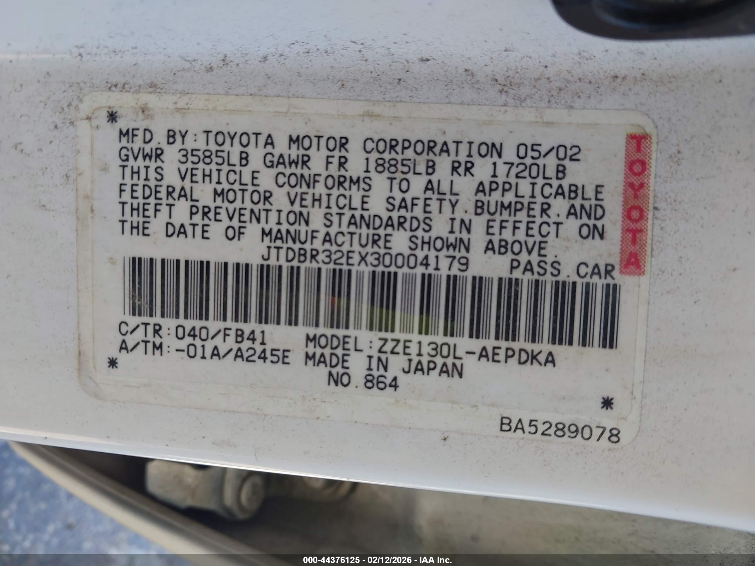 TOYOTA COROLLA image 9
