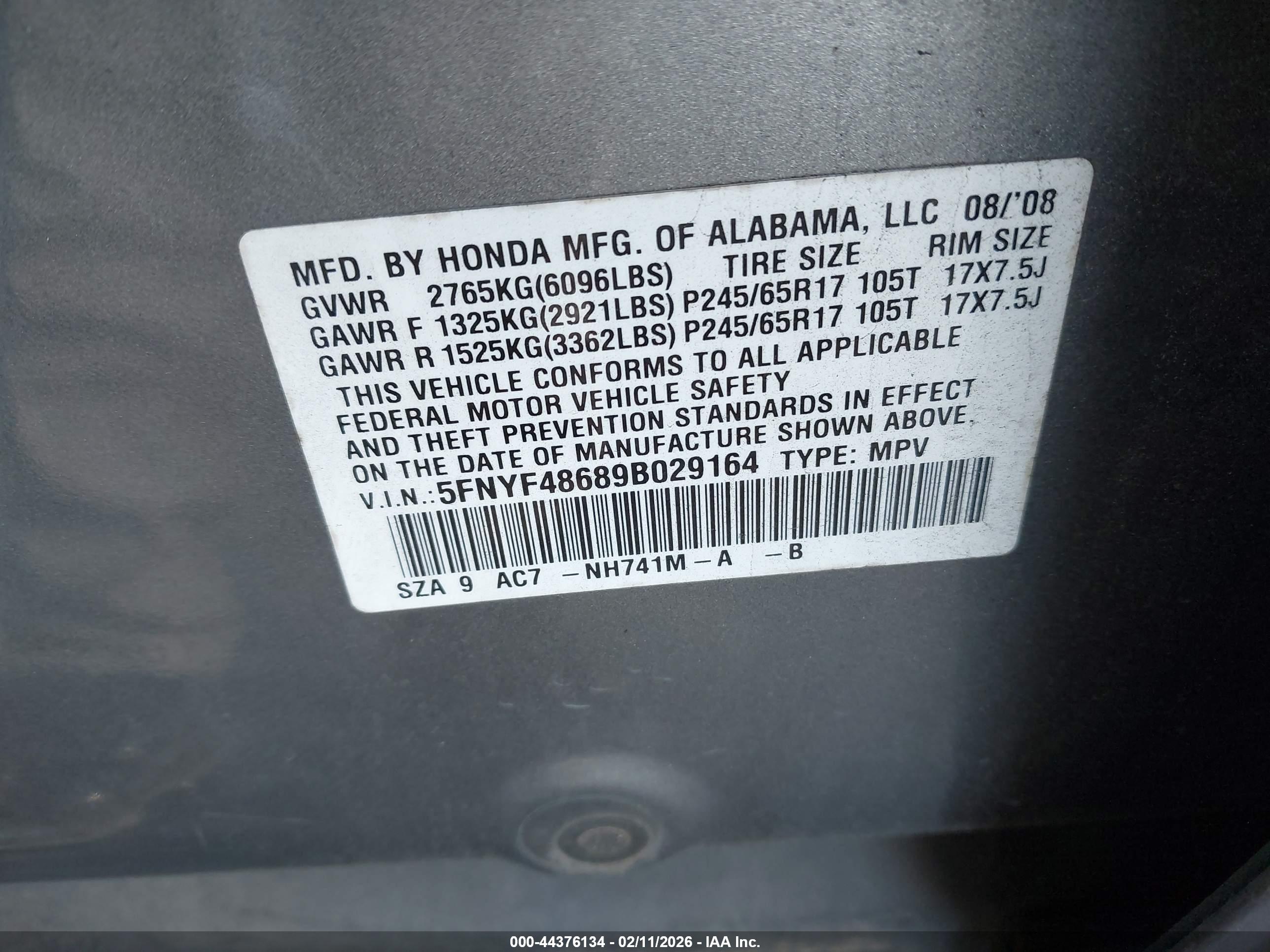 HONDA PILOT image 9