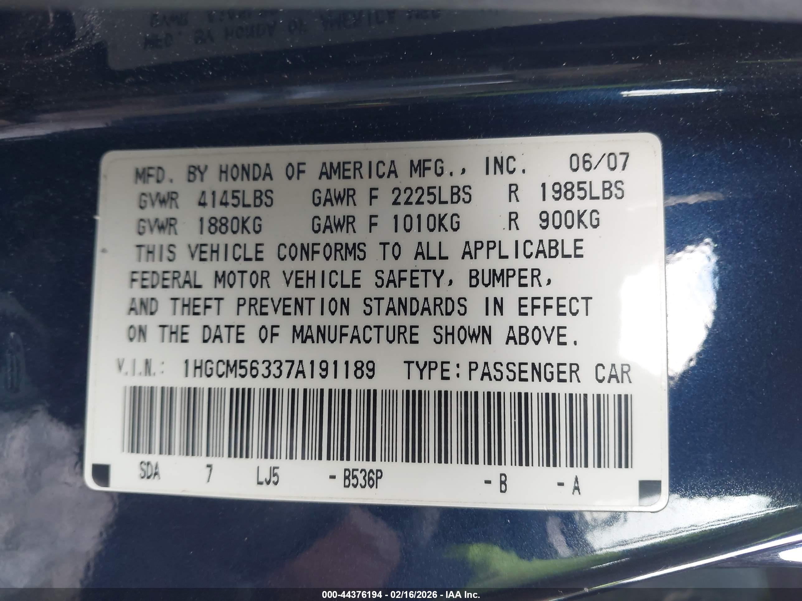 HONDA ACCORD image 9