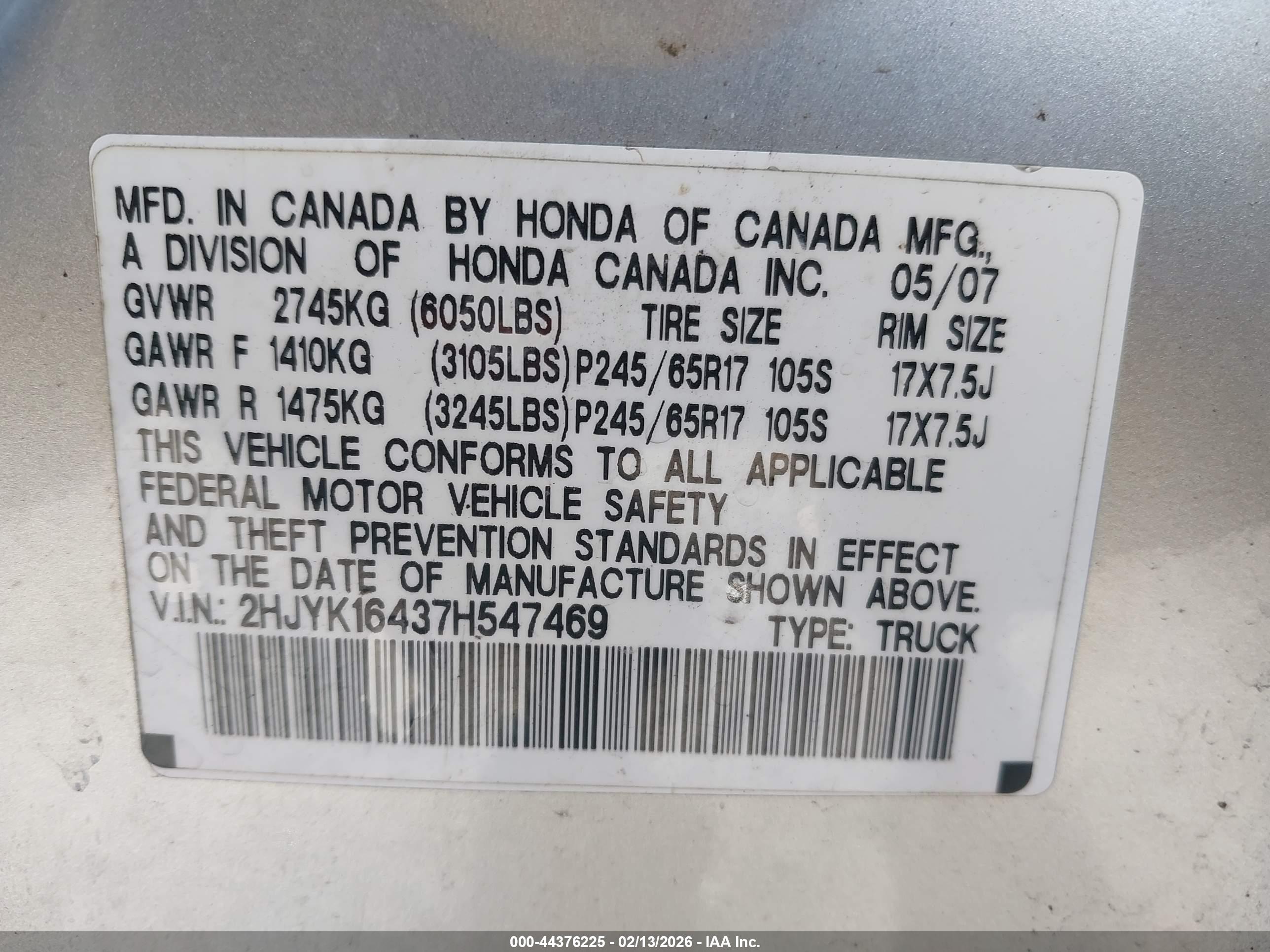HONDA RIDGELINE image 9