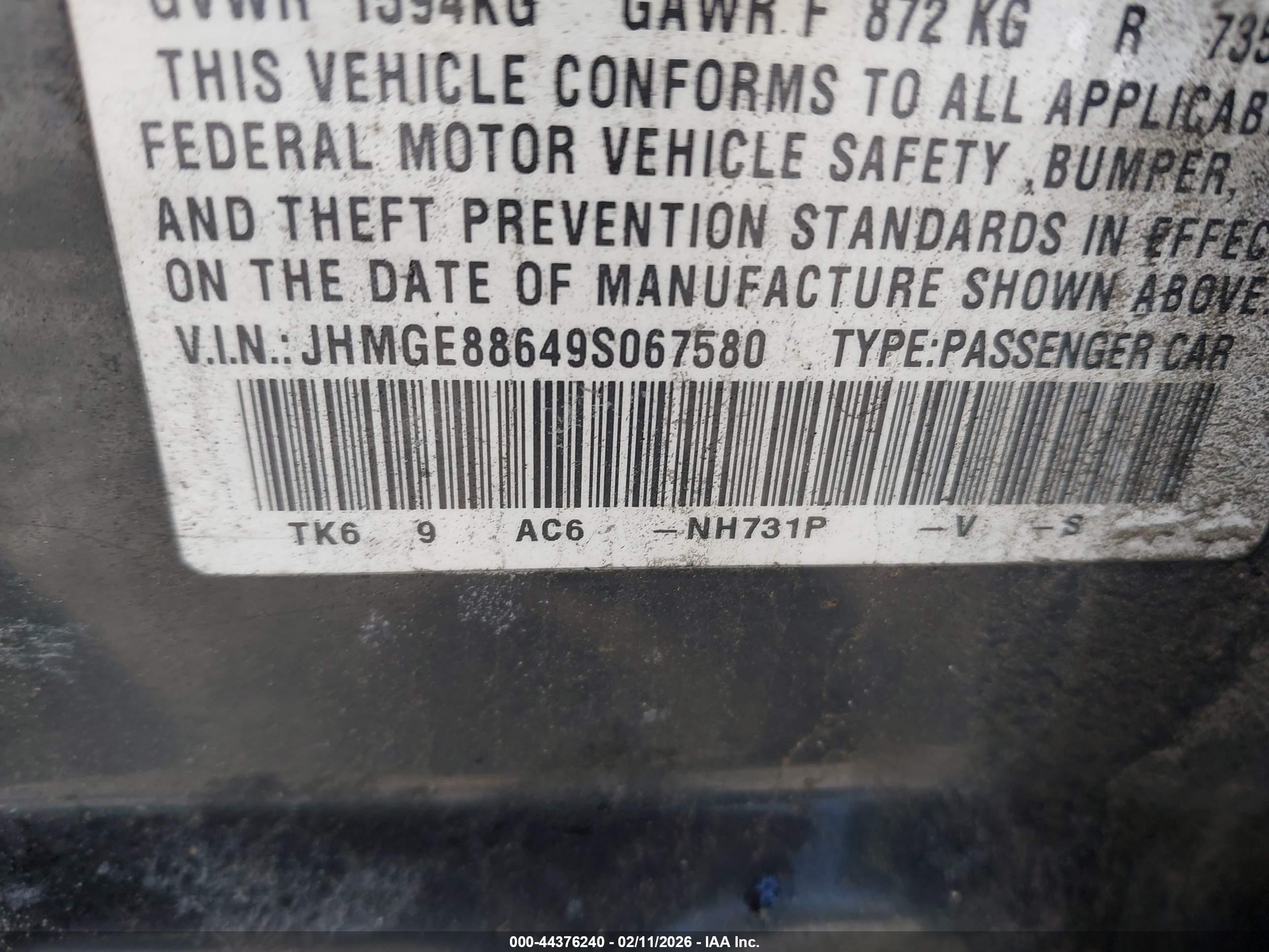 HONDA FIT image 9