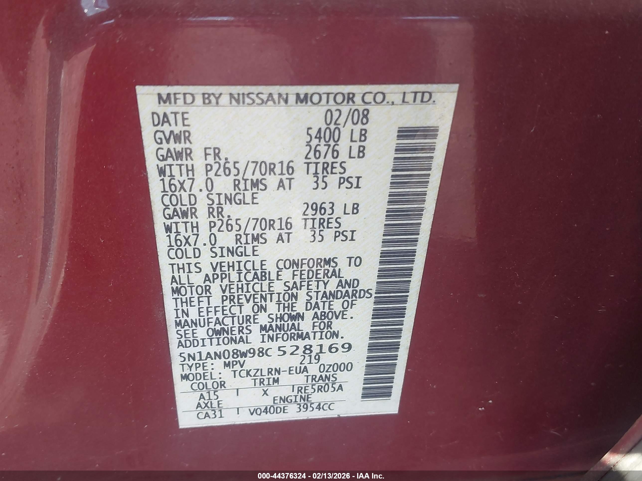 NISSAN XTERRA image 9