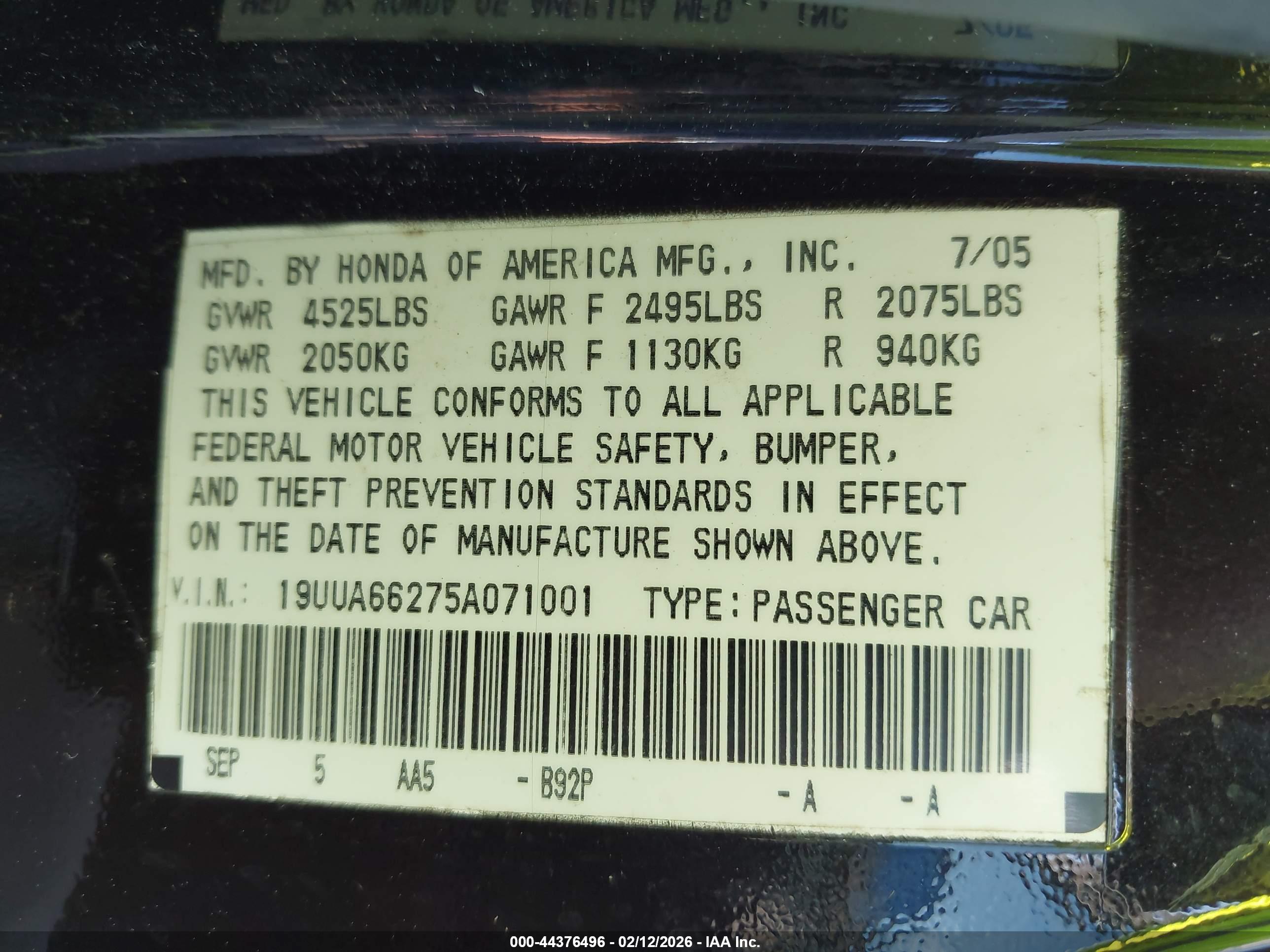 ACURA TL image 9