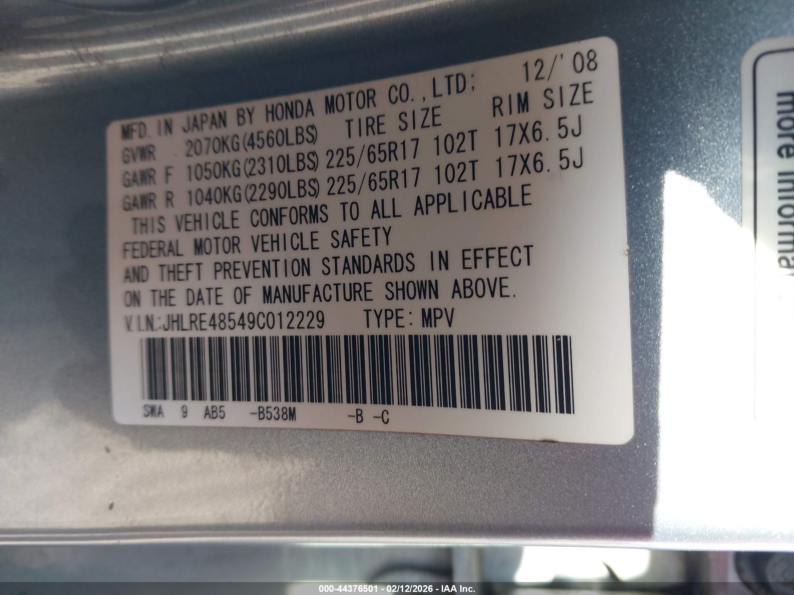 HONDA CR-V image 9