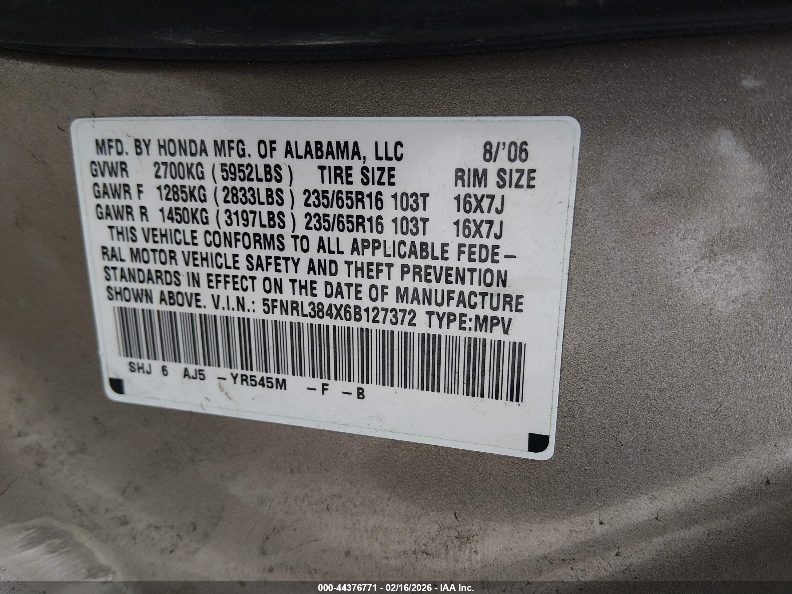 HONDA ODYSSEY image 9