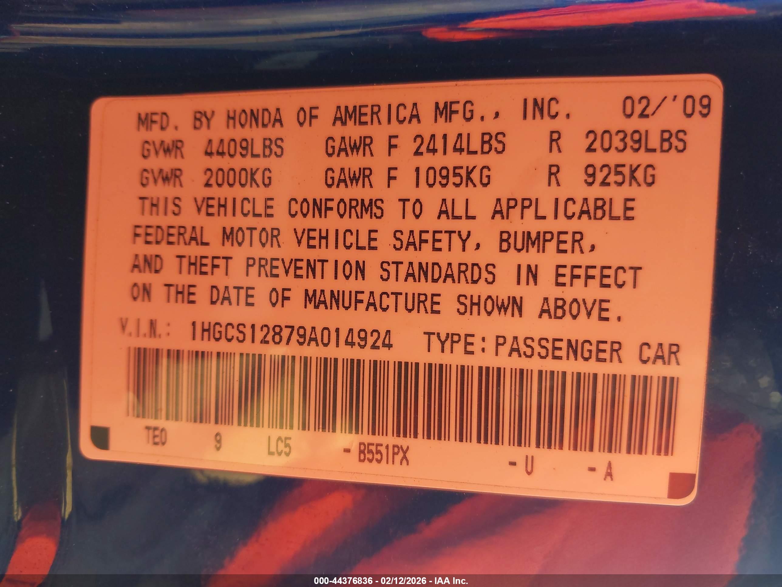 HONDA ACCORD image 9