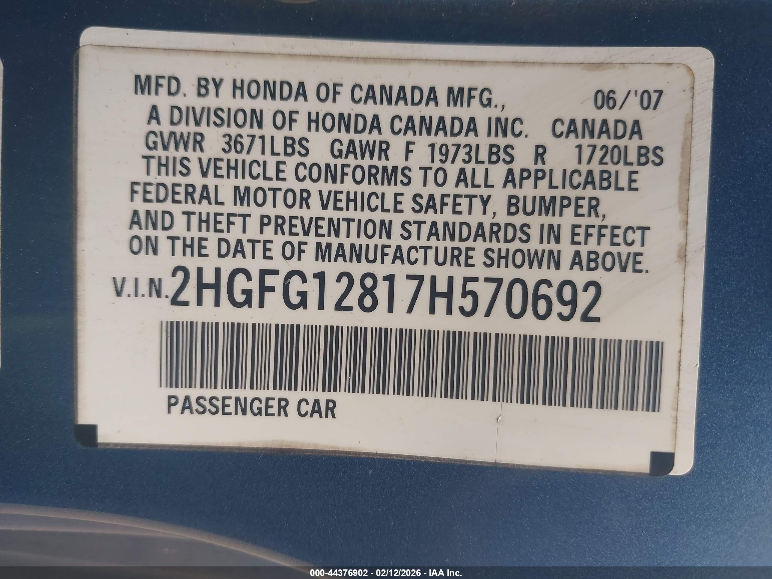 HONDA CIVIC image 9