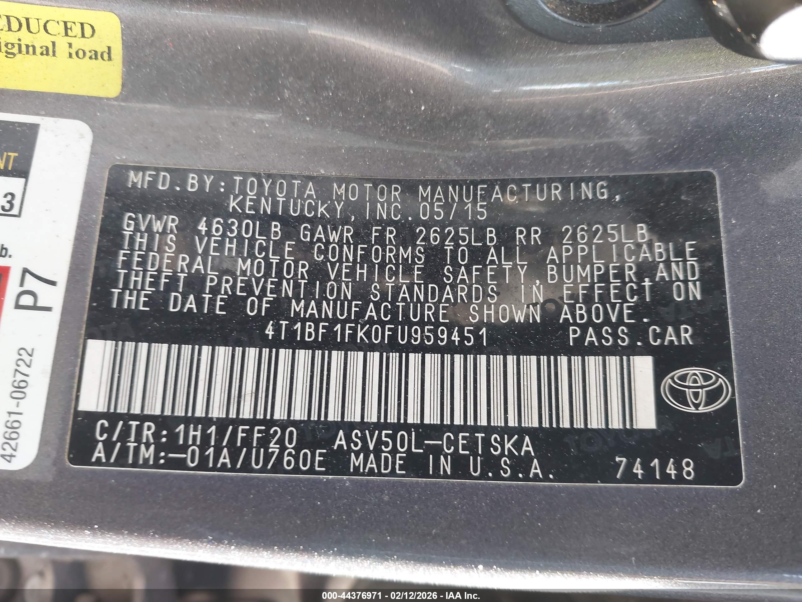 TOYOTA CAMRY image 9
