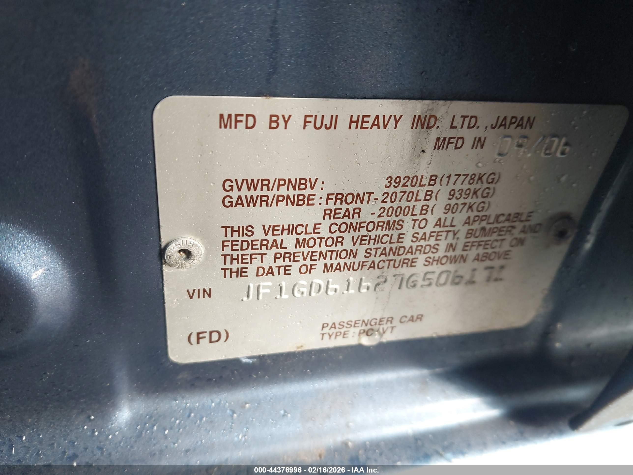 SUBARU IMPREZA image 9