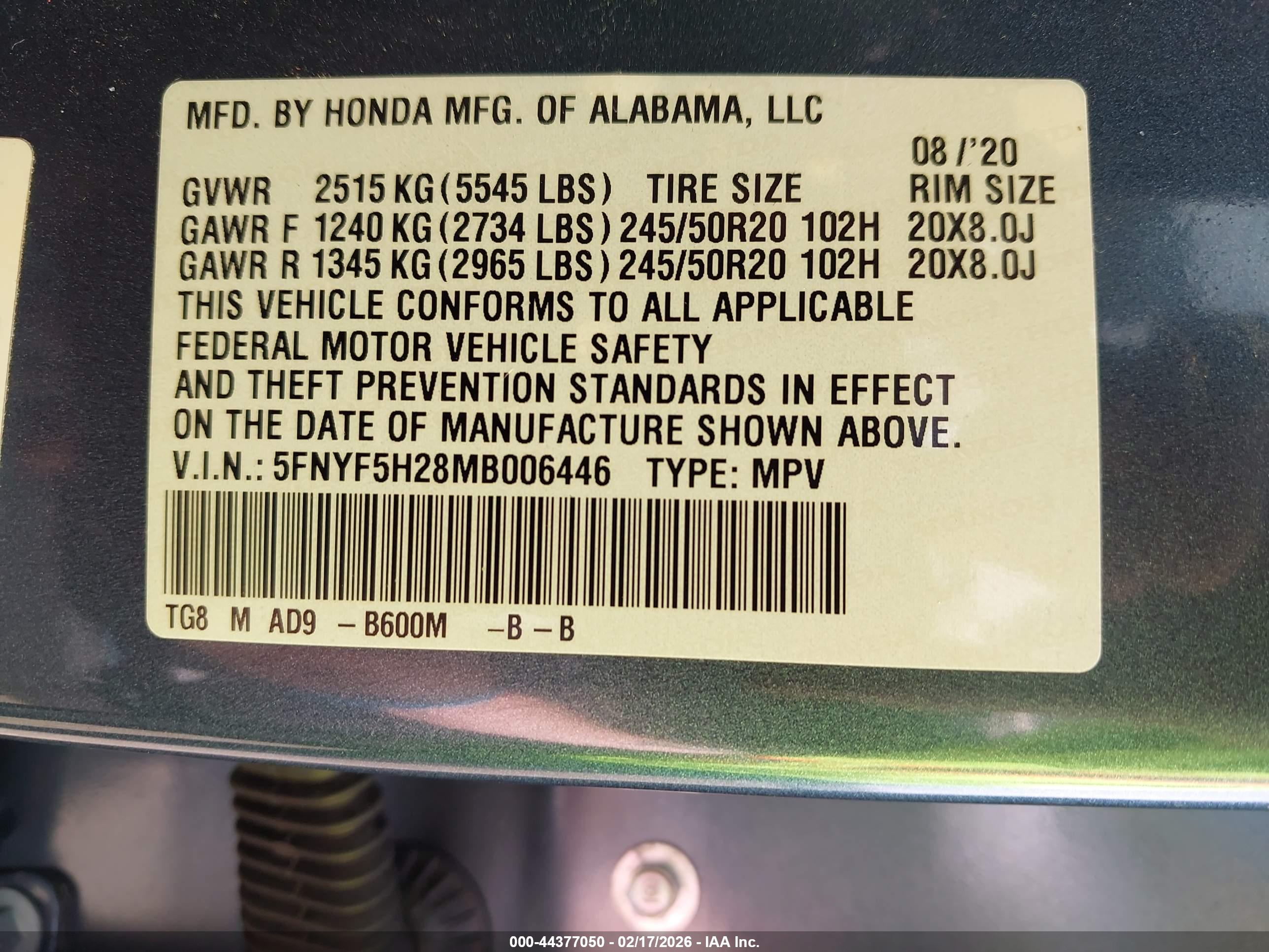 HONDA PILOT image 9