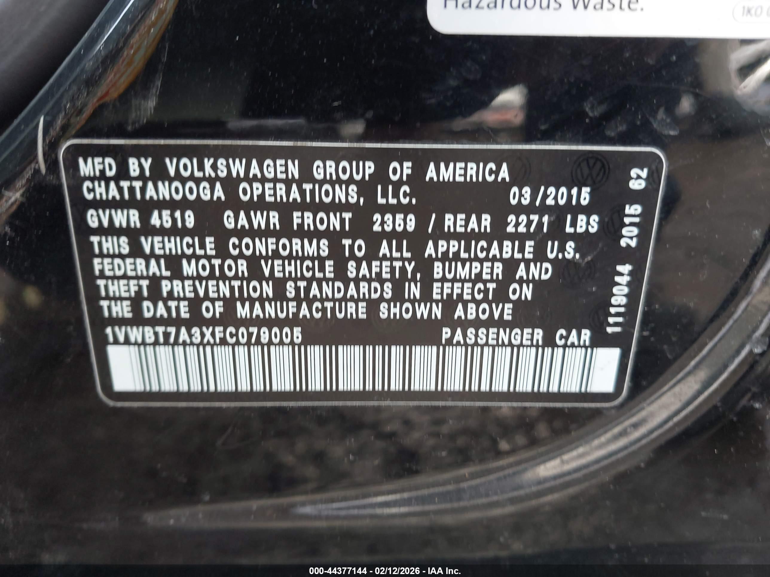 VOLKSWAGEN PASSAT image 9