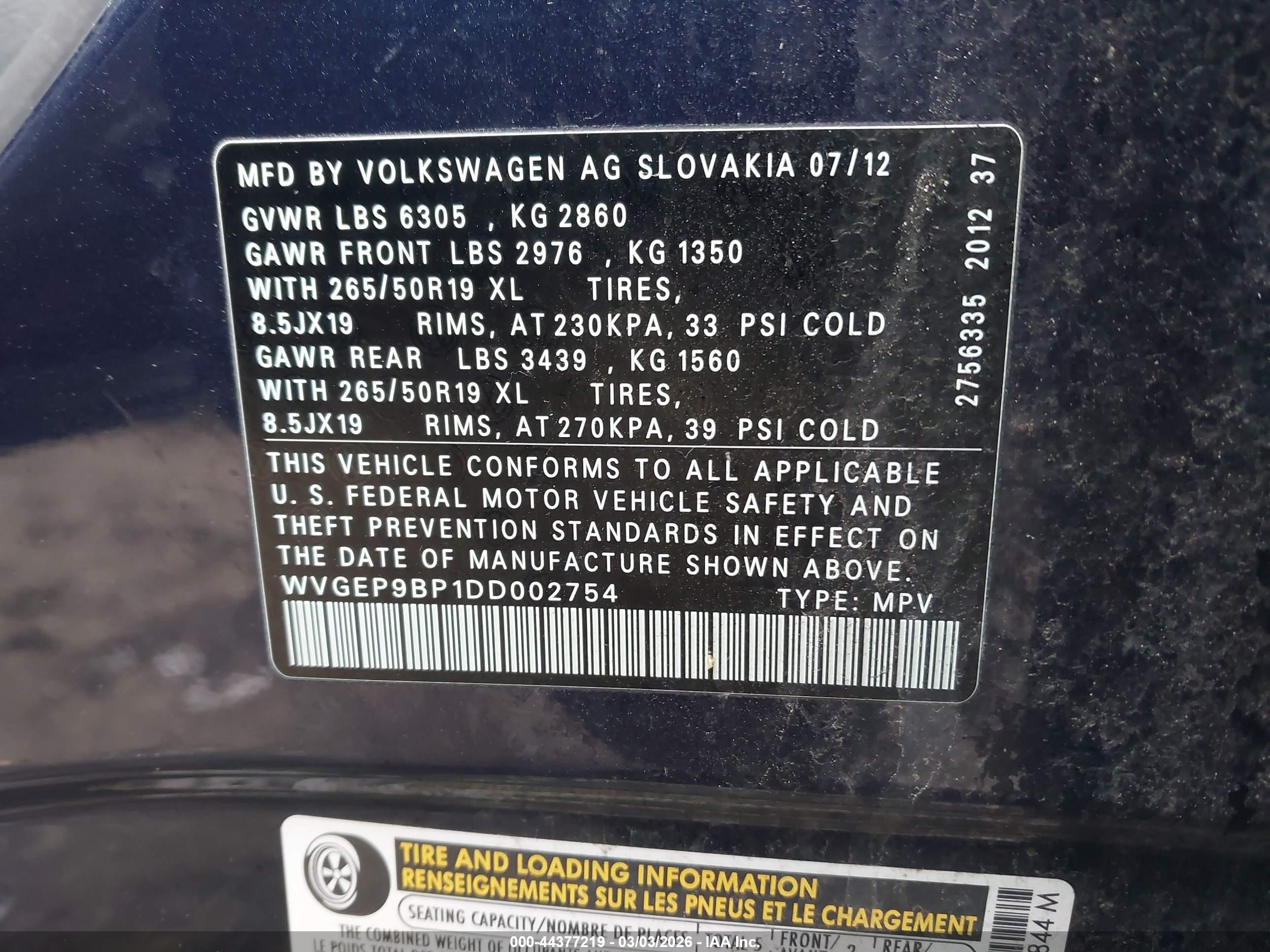 VOLKSWAGEN TOUAREG image 9