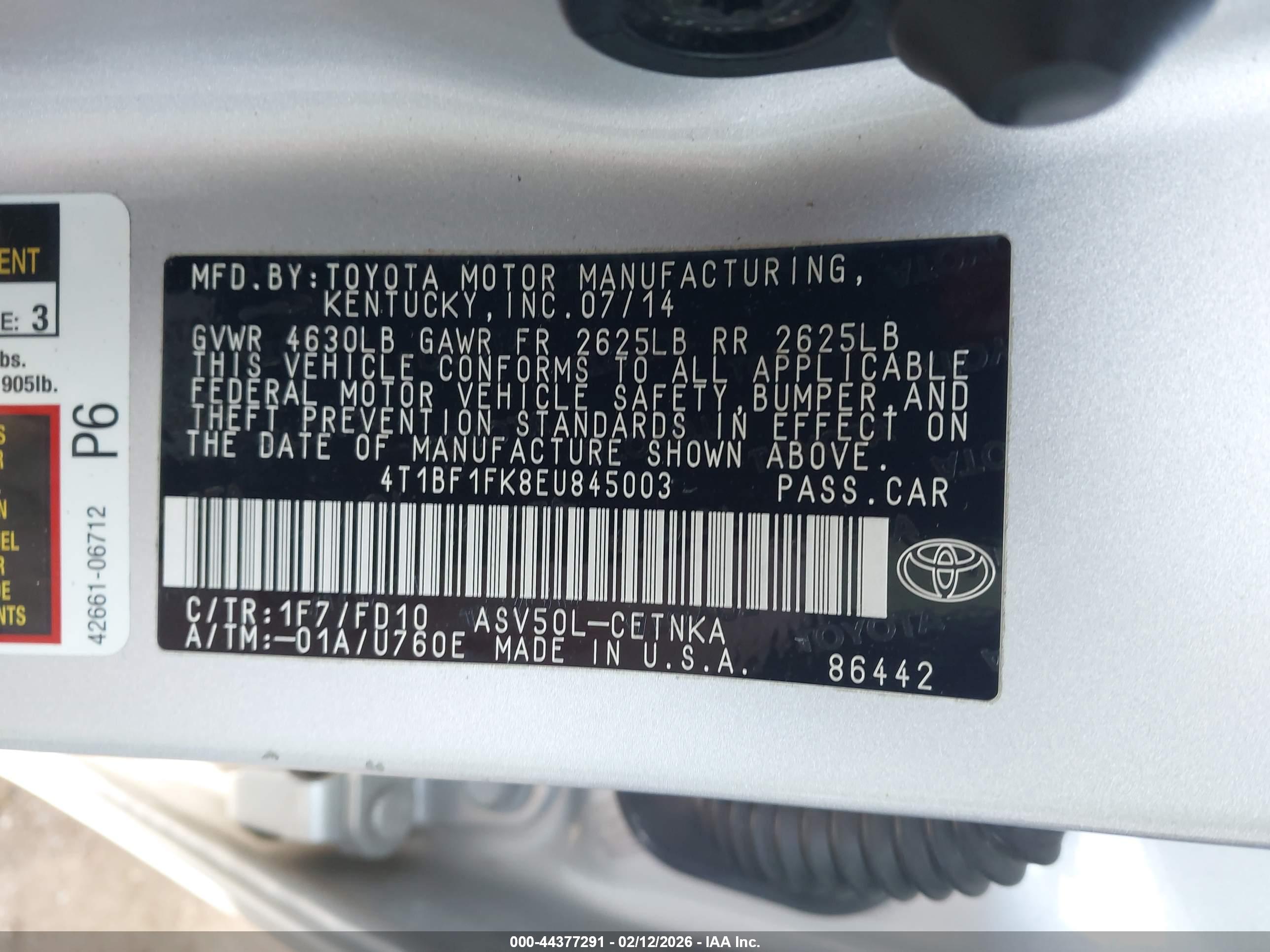 TOYOTA CAMRY image 9
