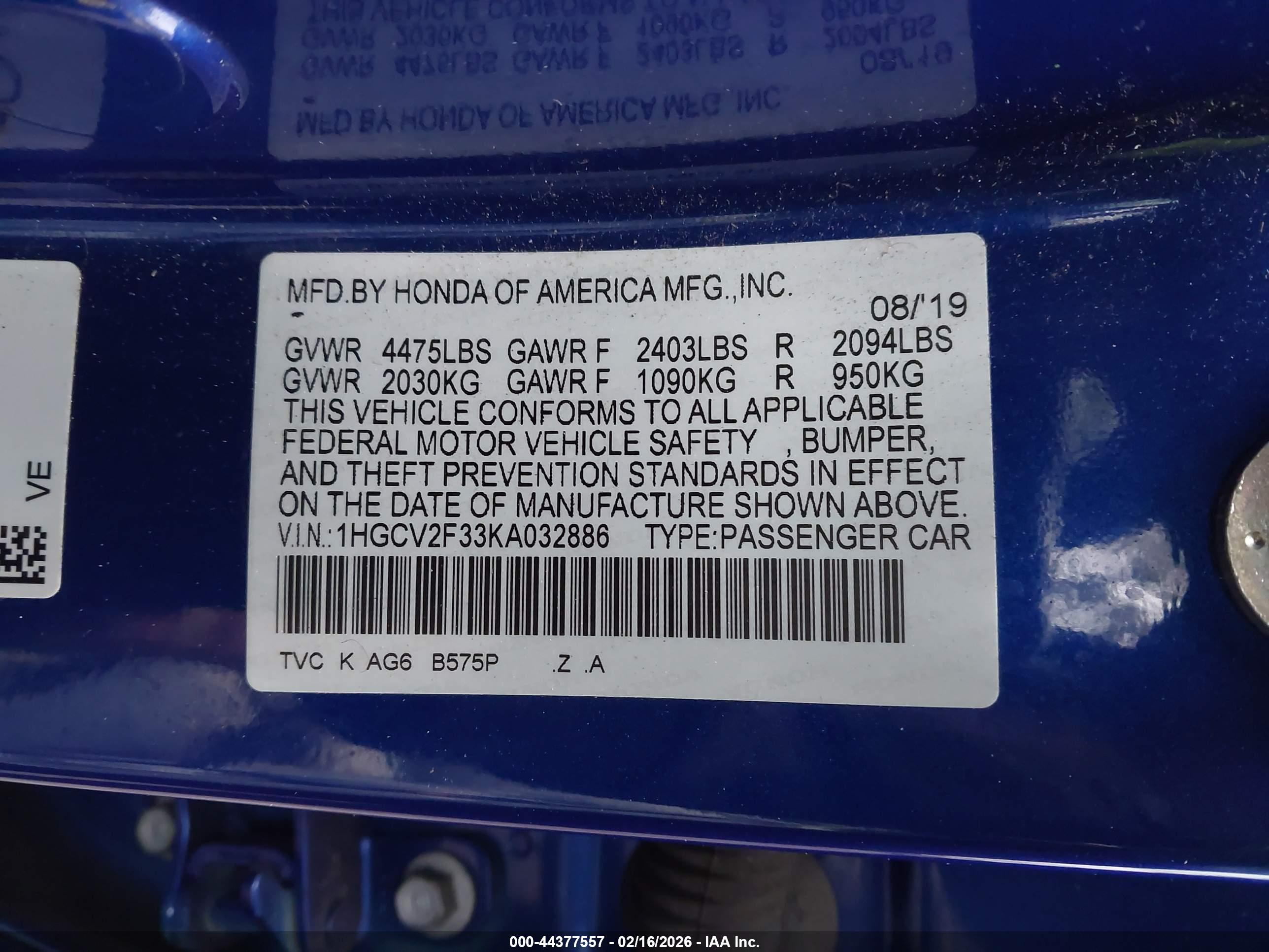 HONDA ACCORD image 9