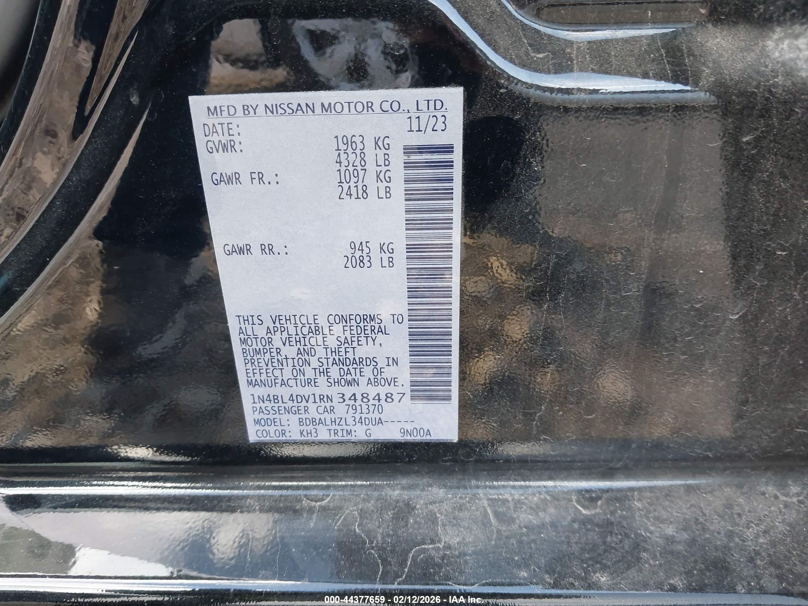 NISSAN ALTIMA image 9