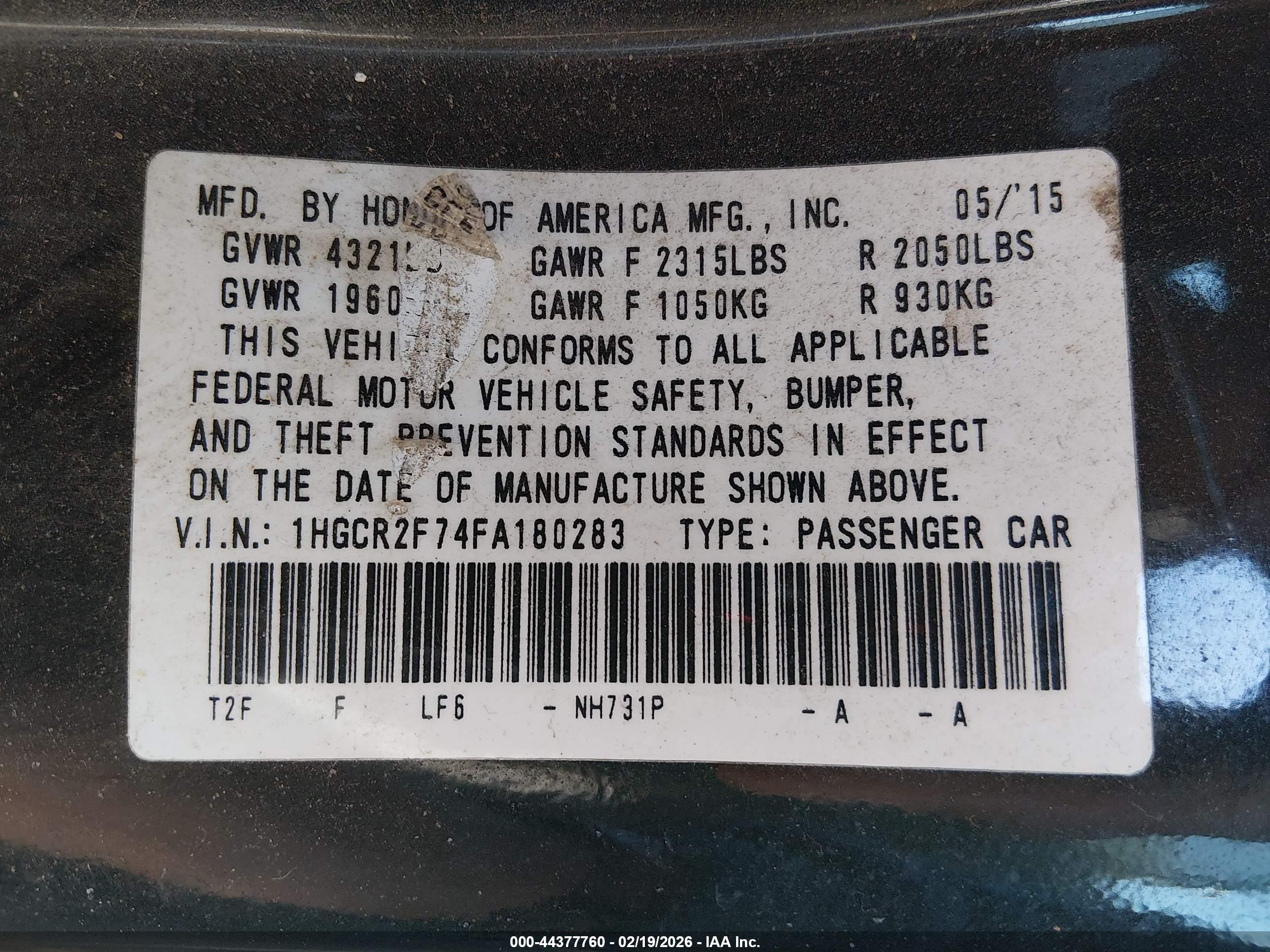 HONDA ACCORD image 9