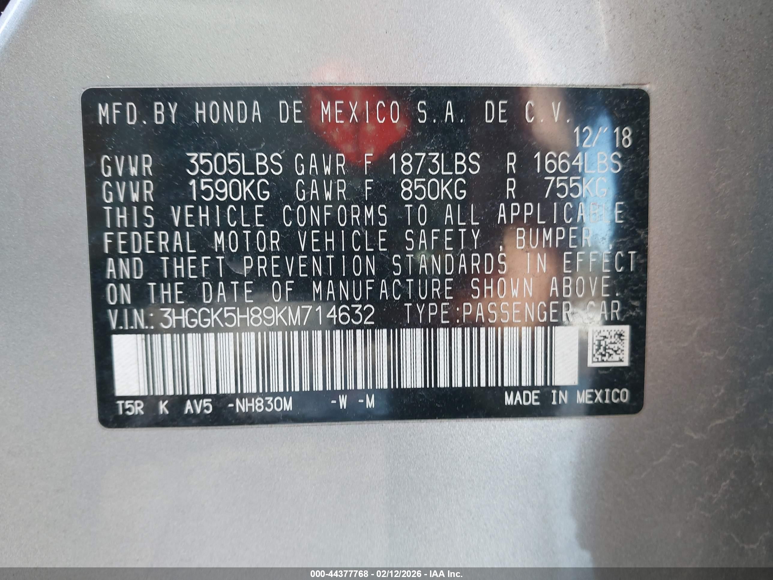 HONDA FIT image 9