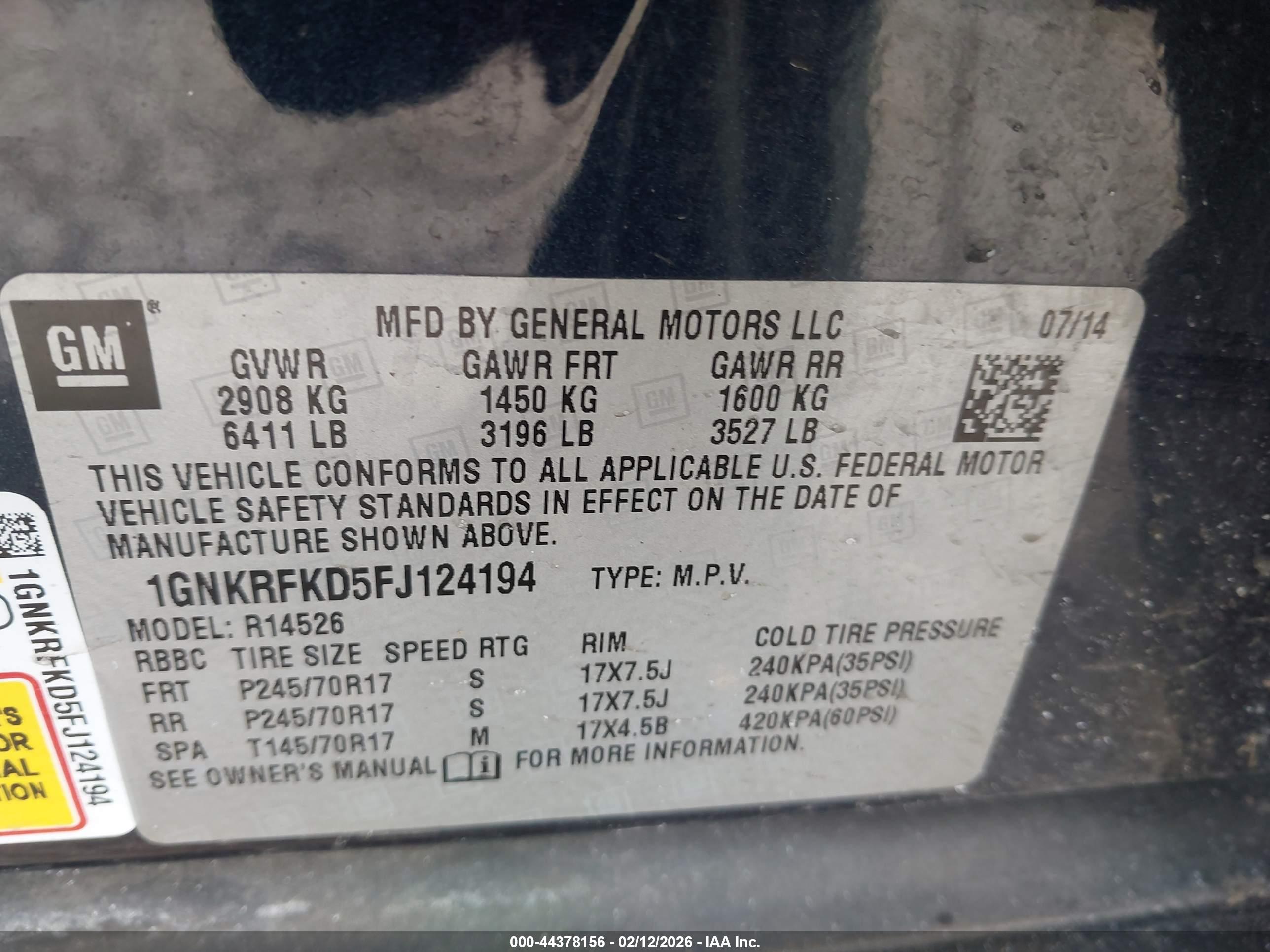 CHEVROLET TRAVERSE image 9