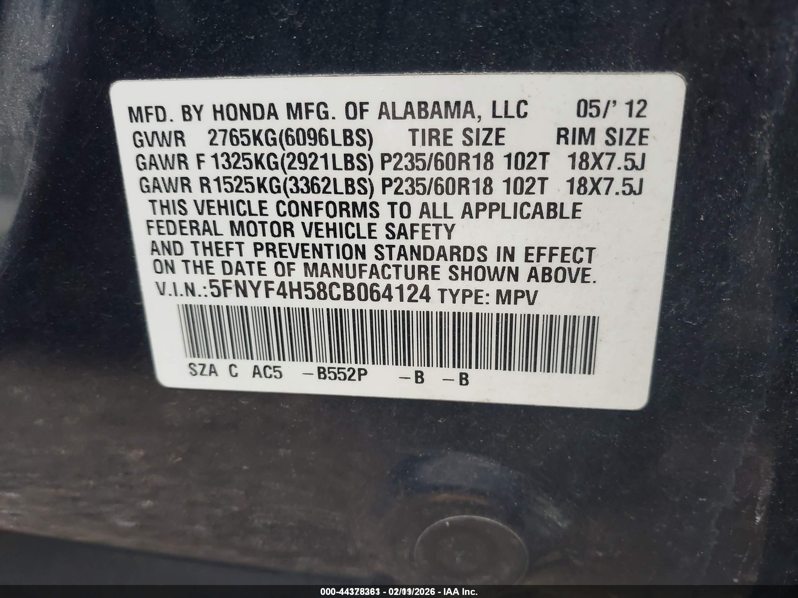 HONDA PILOT image 9