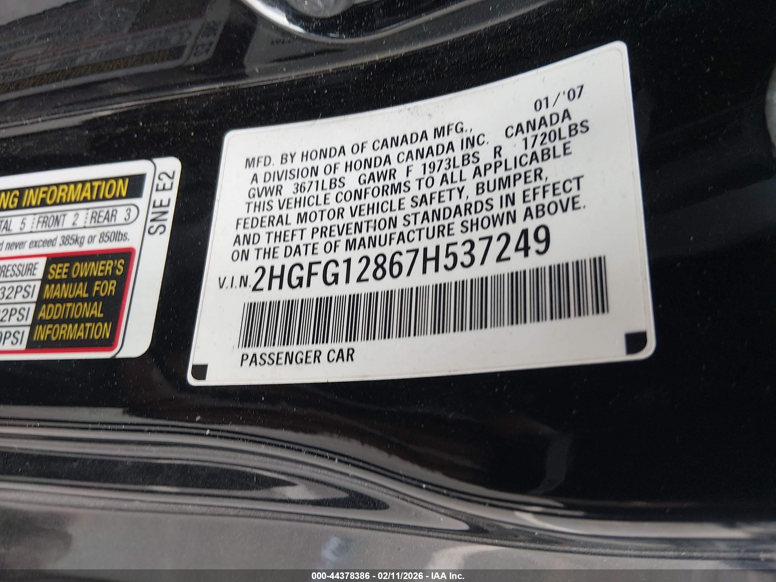 HONDA CIVIC image 9