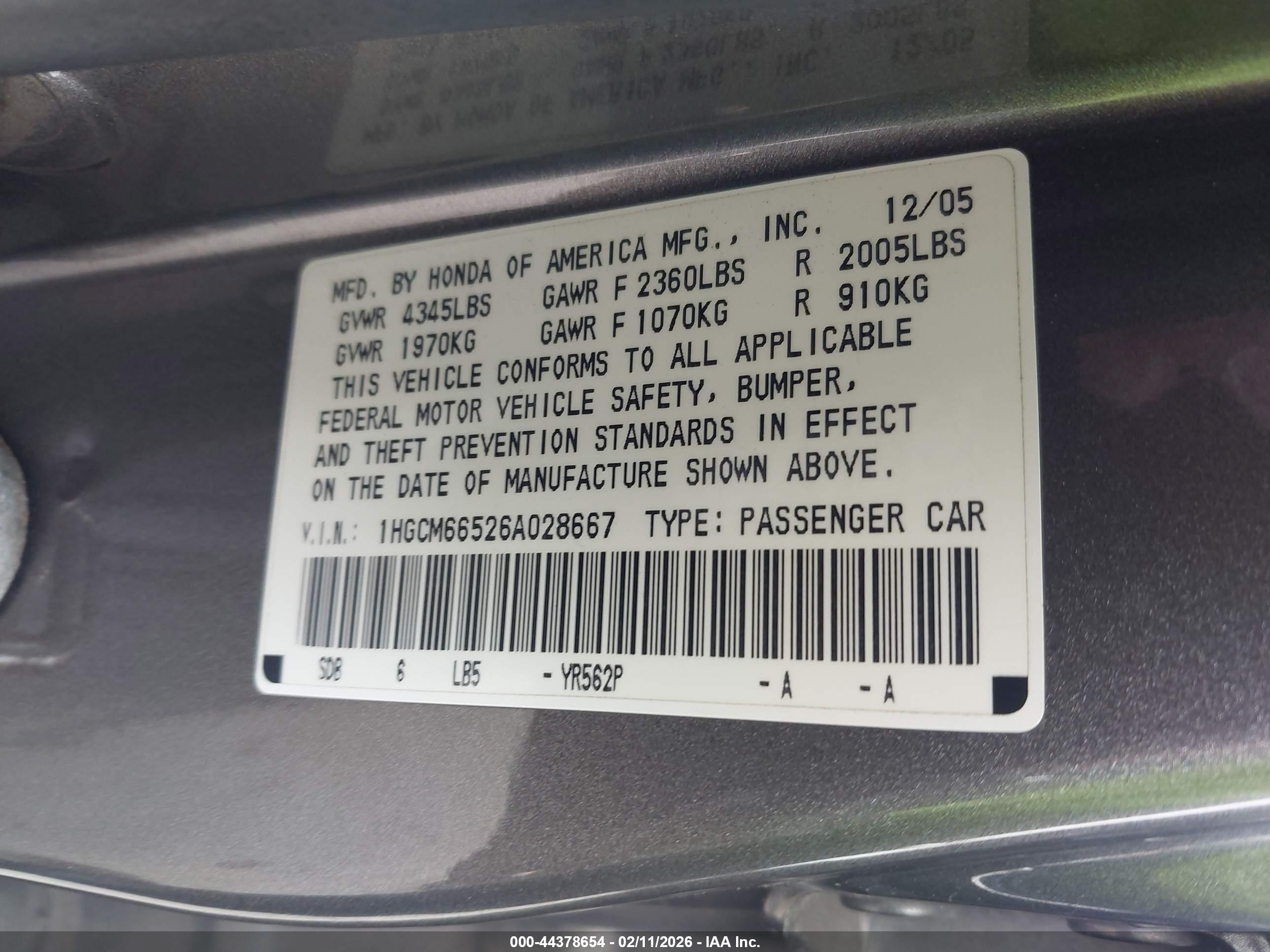 HONDA ACCORD image 9