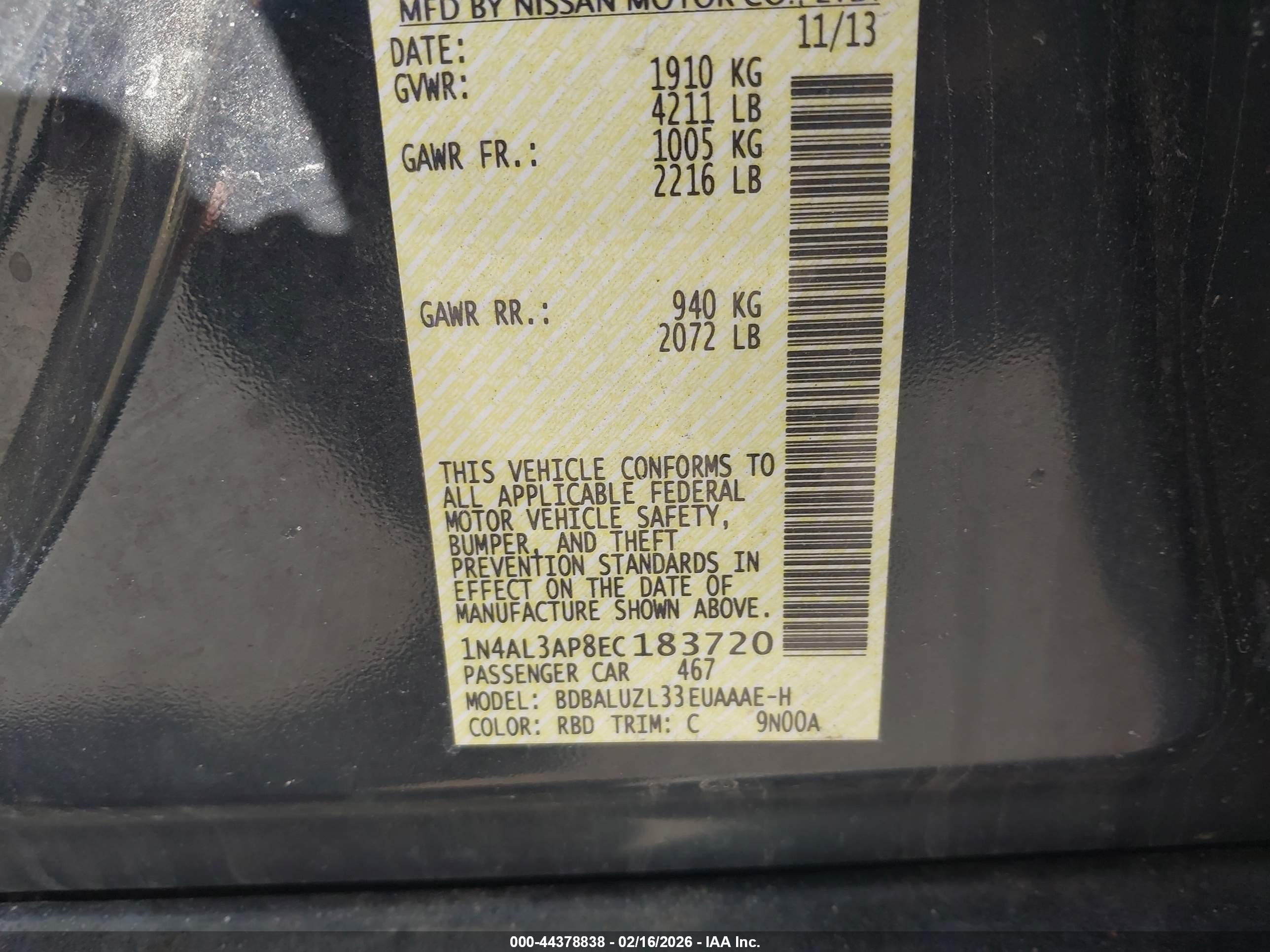 NISSAN ALTIMA image 9