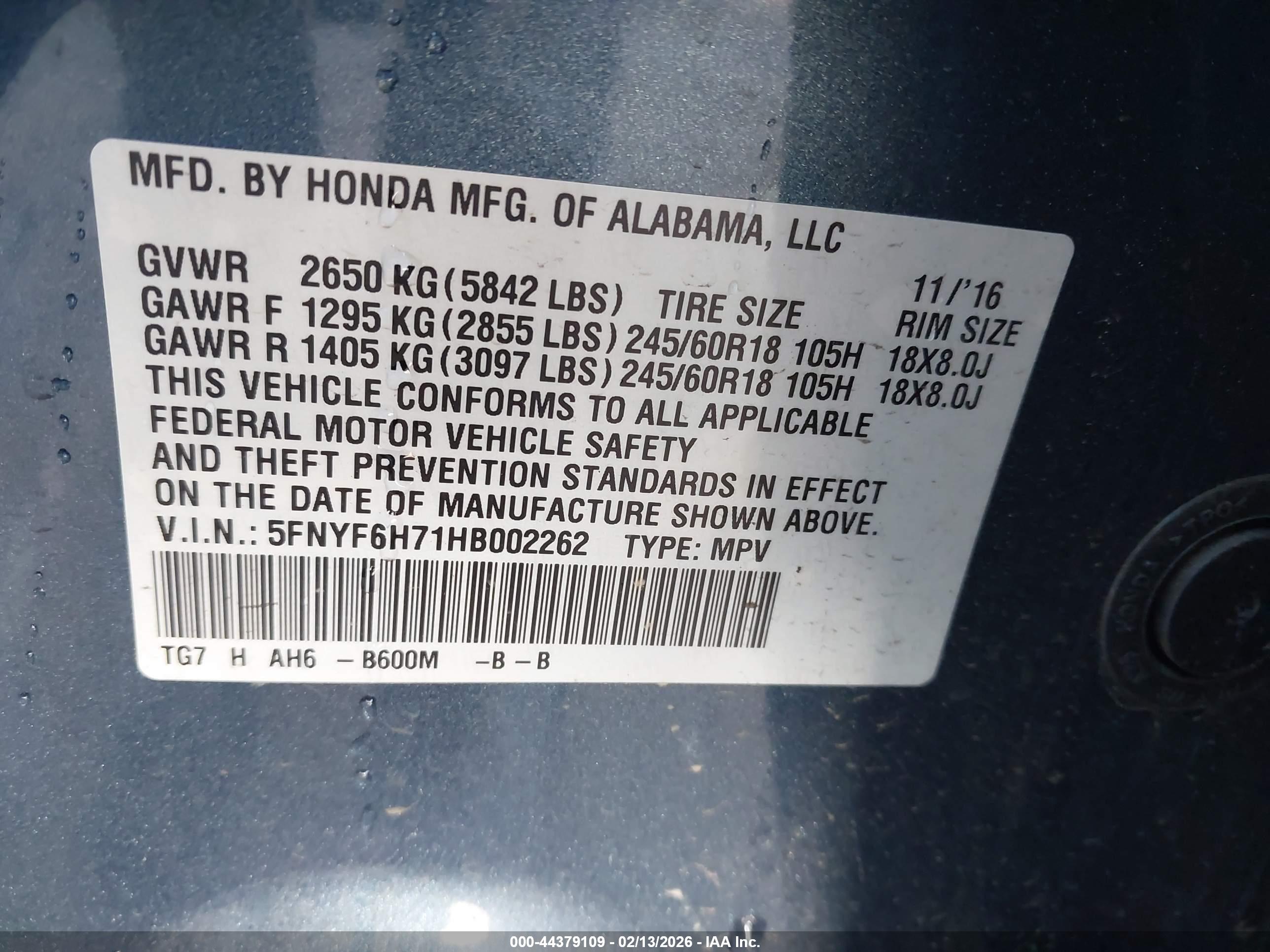 HONDA PILOT image 9