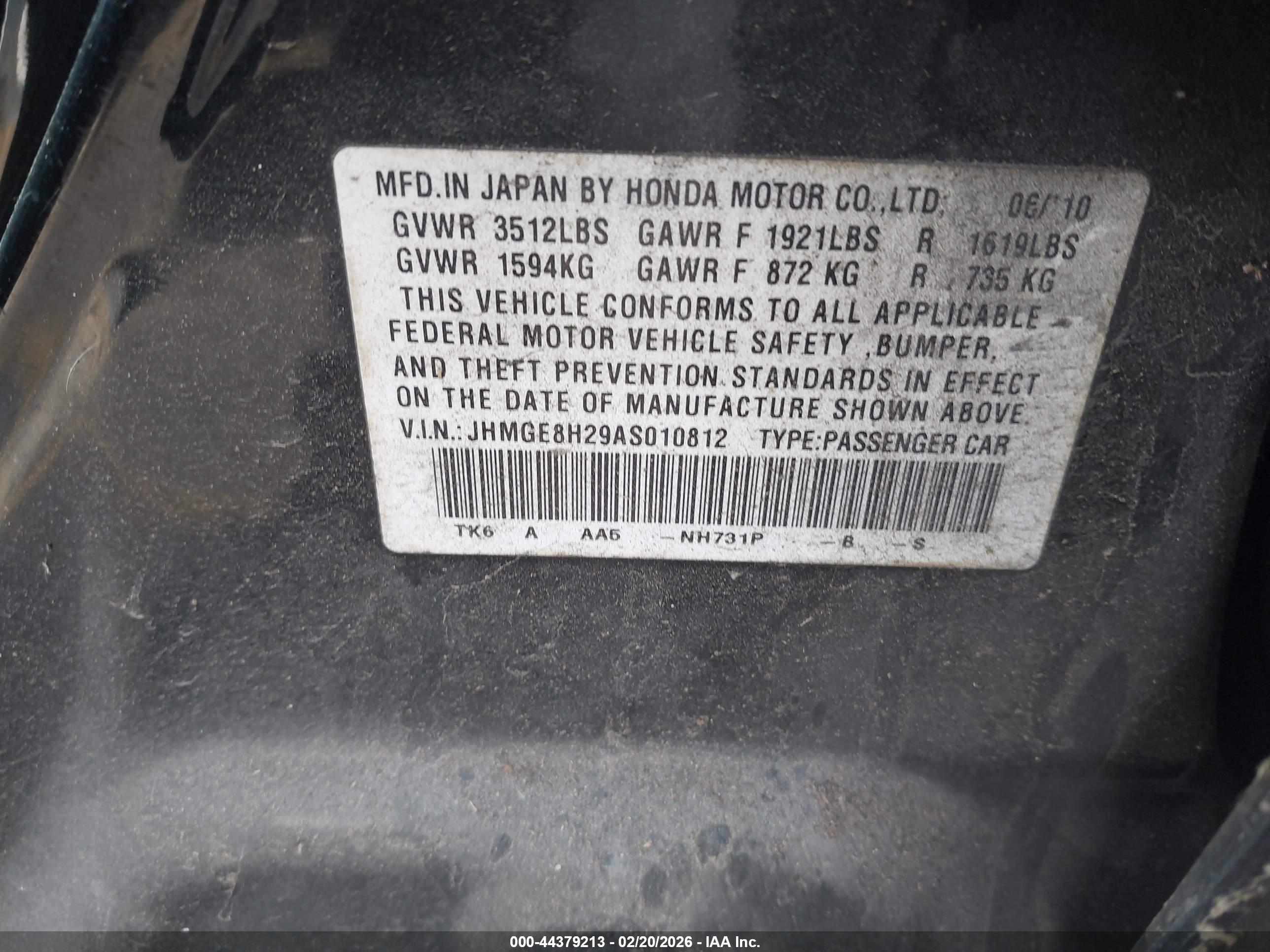 HONDA FIT image 9