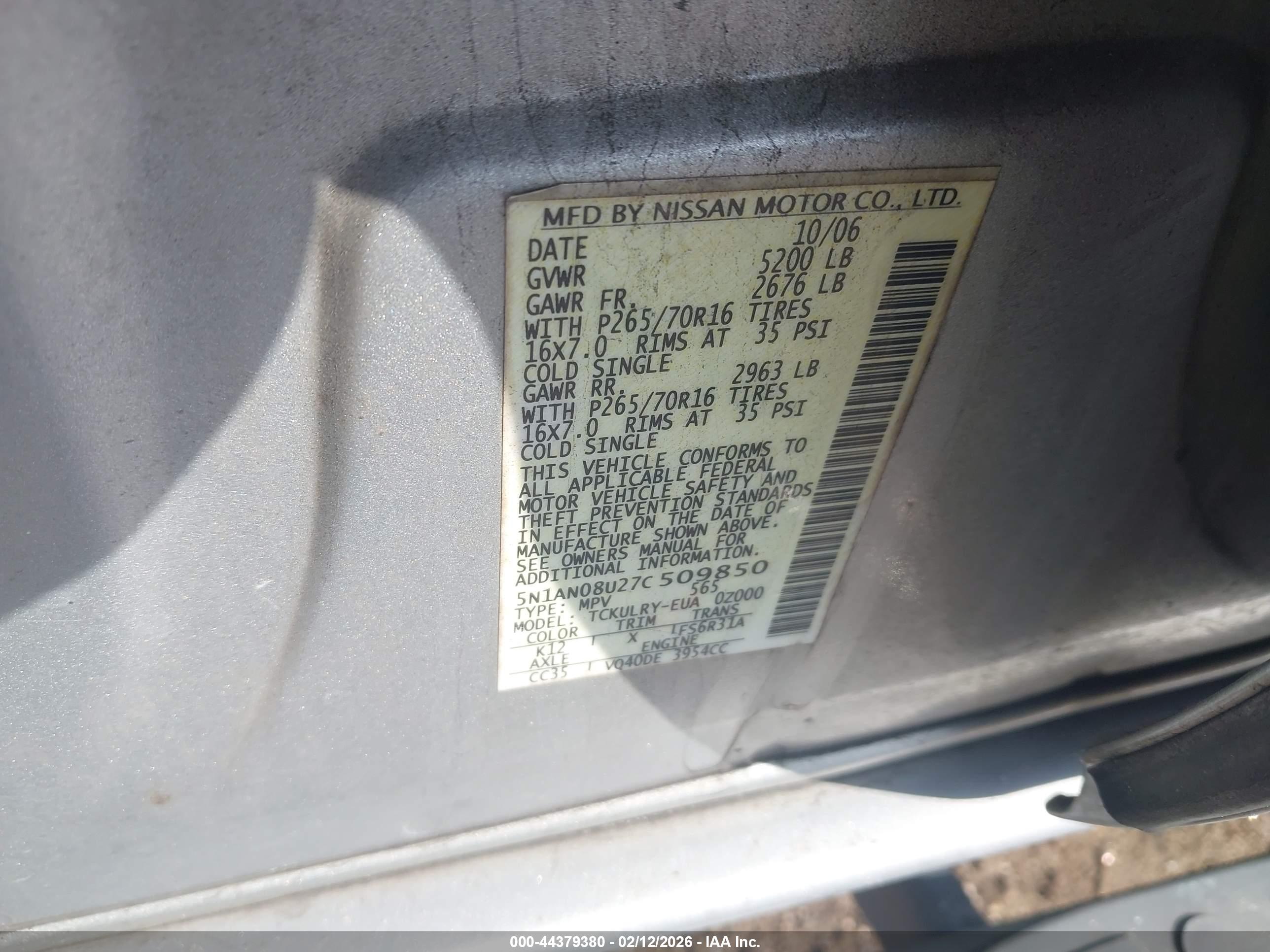 NISSAN XTERRA image 9