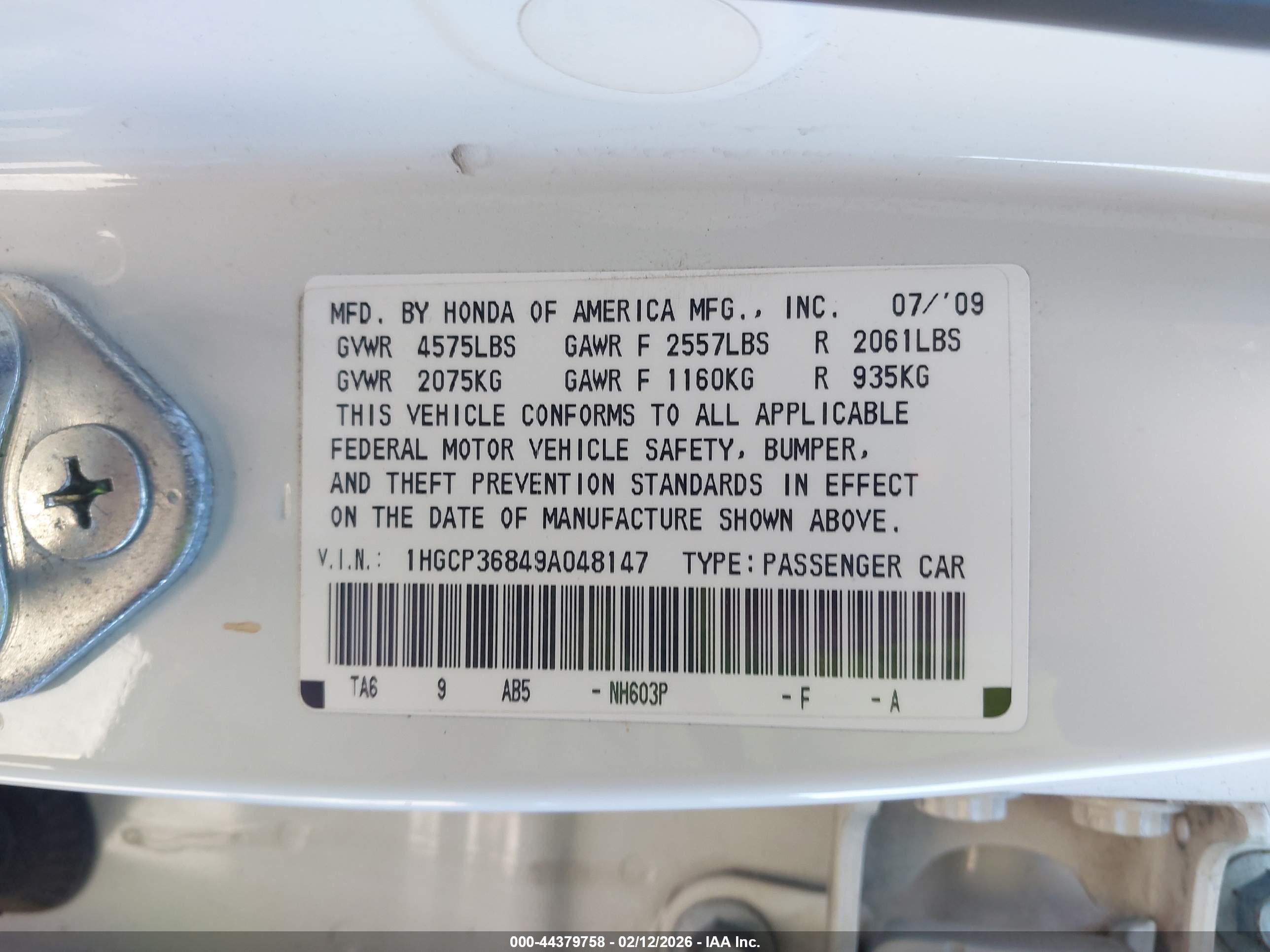 HONDA ACCORD image 9