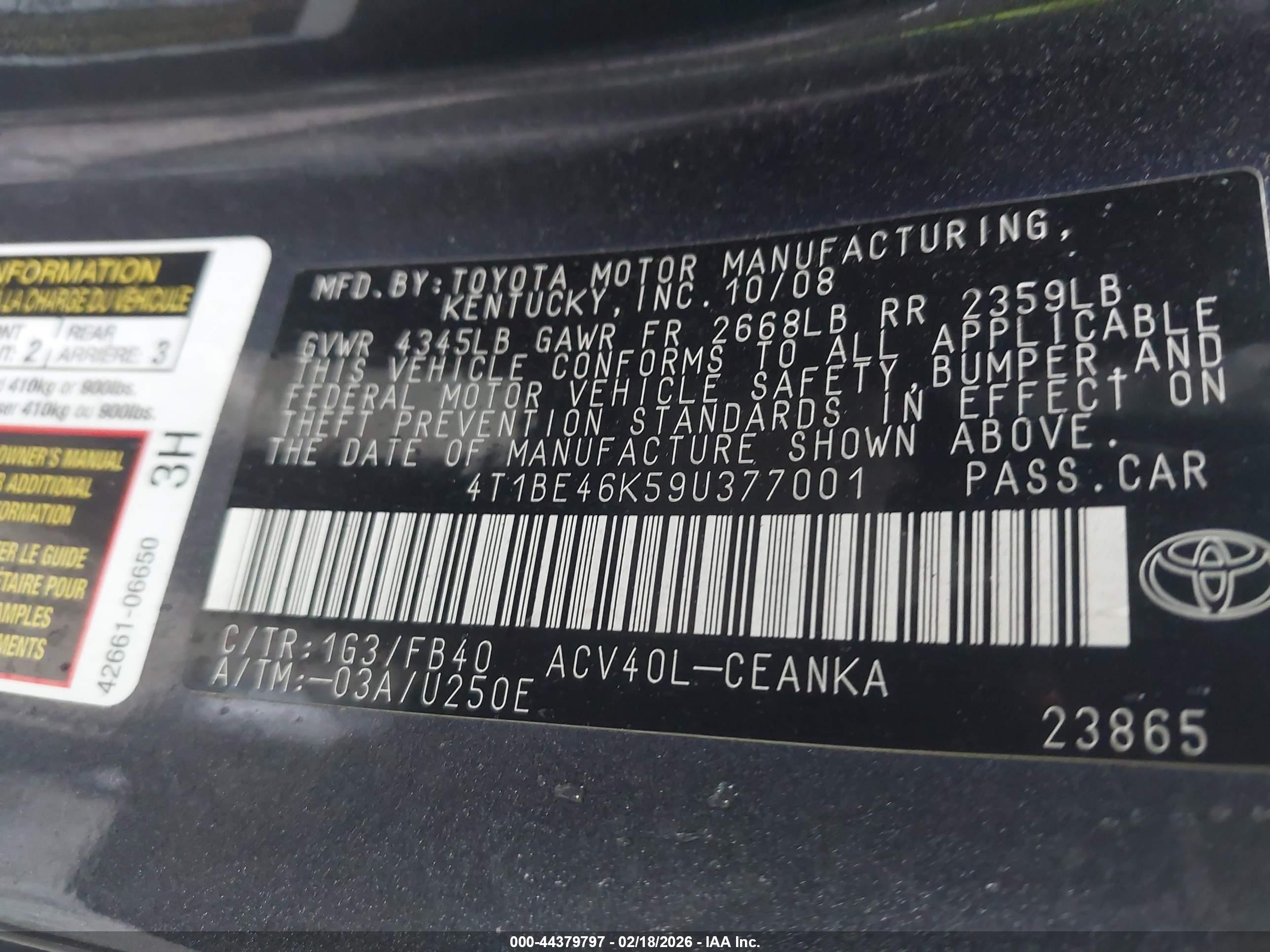 TOYOTA CAMRY image 9