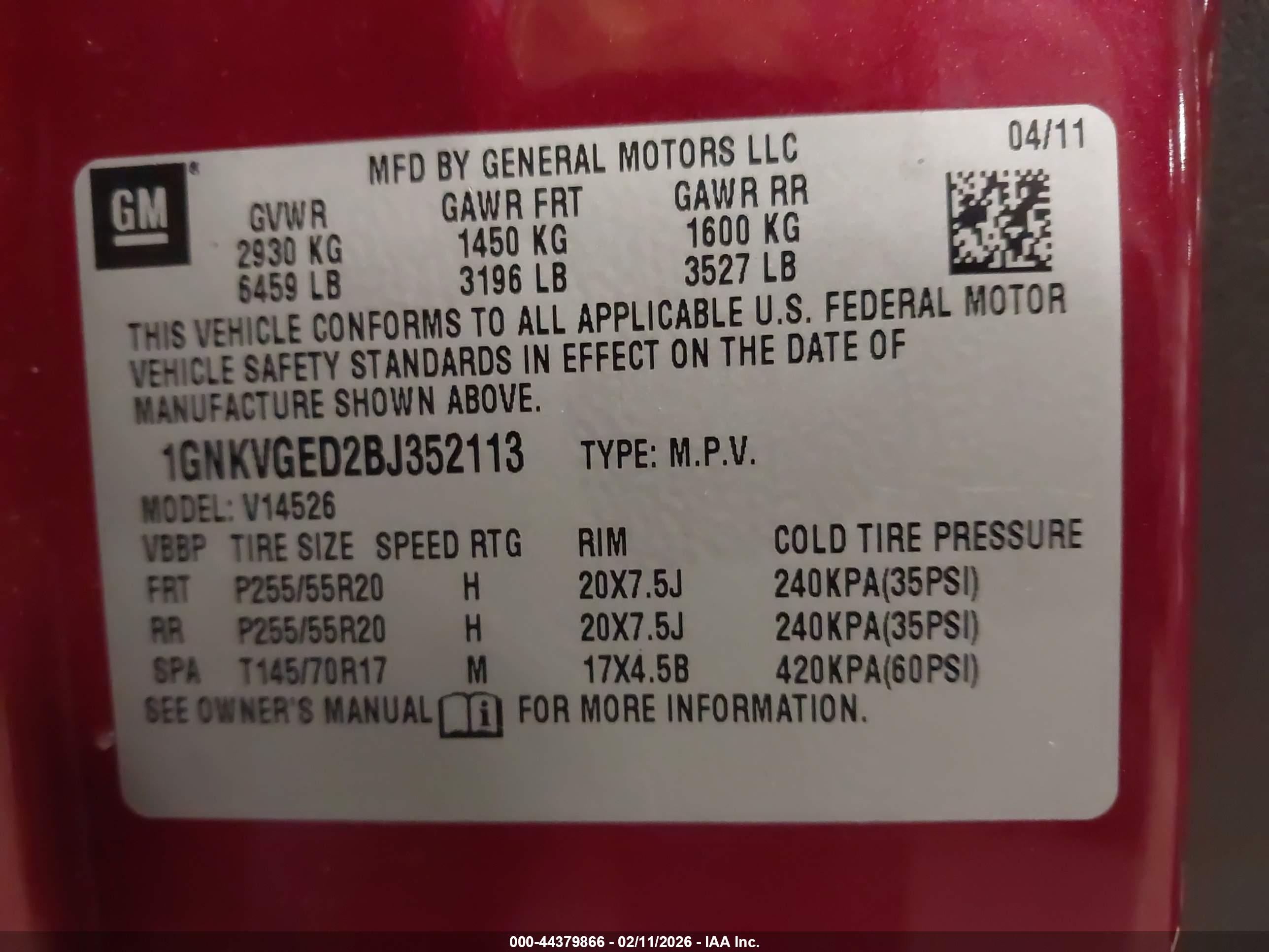 CHEVROLET TRAVERSE image 9