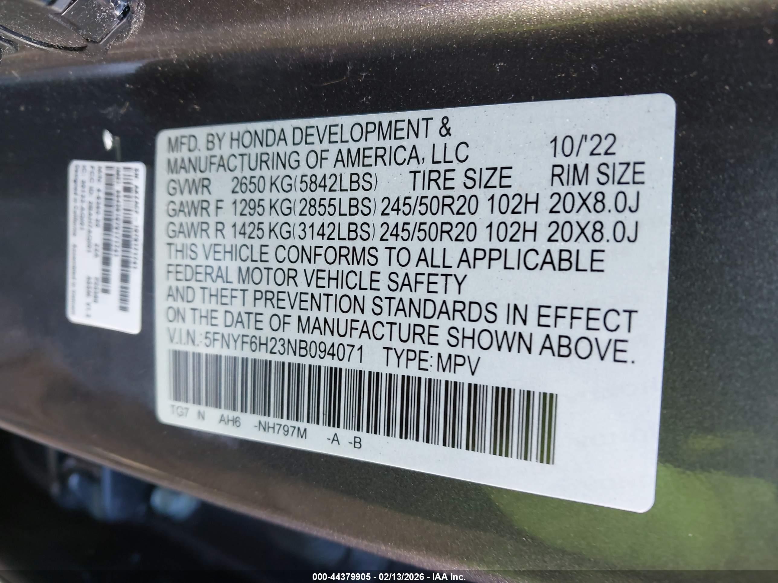 HONDA PILOT image 9