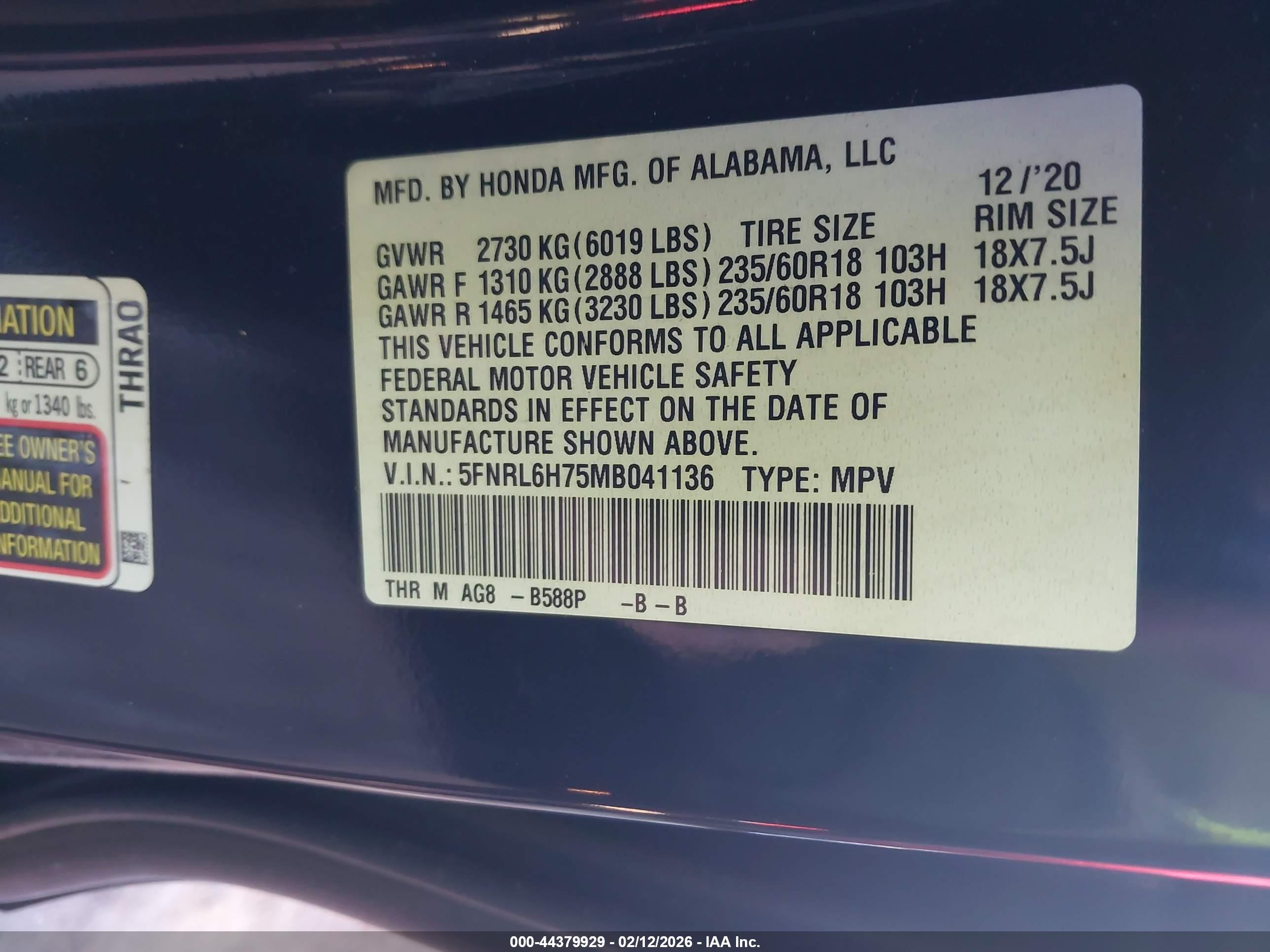 HONDA ODYSSEY image 9