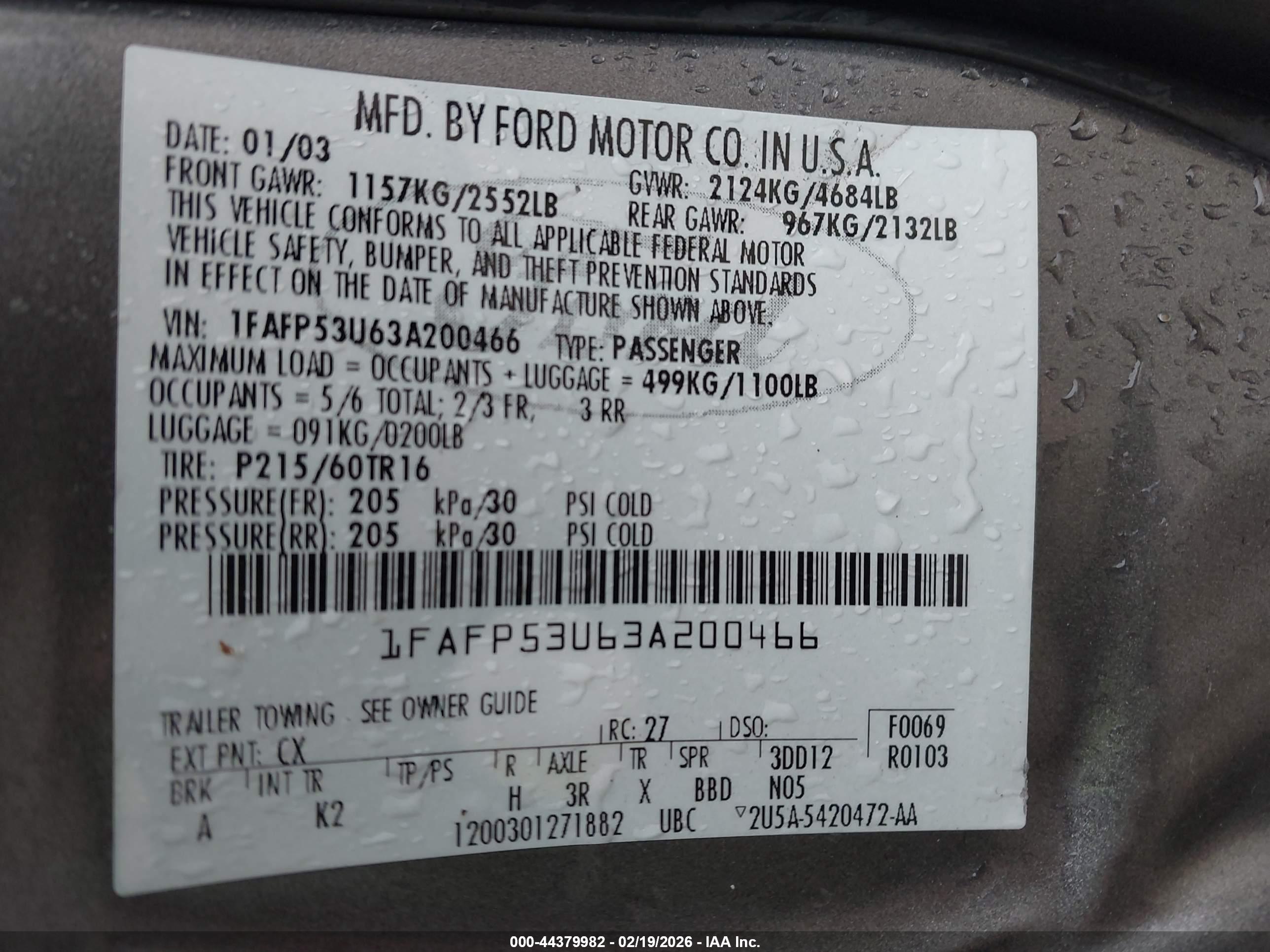 FORD TAURUS image 9