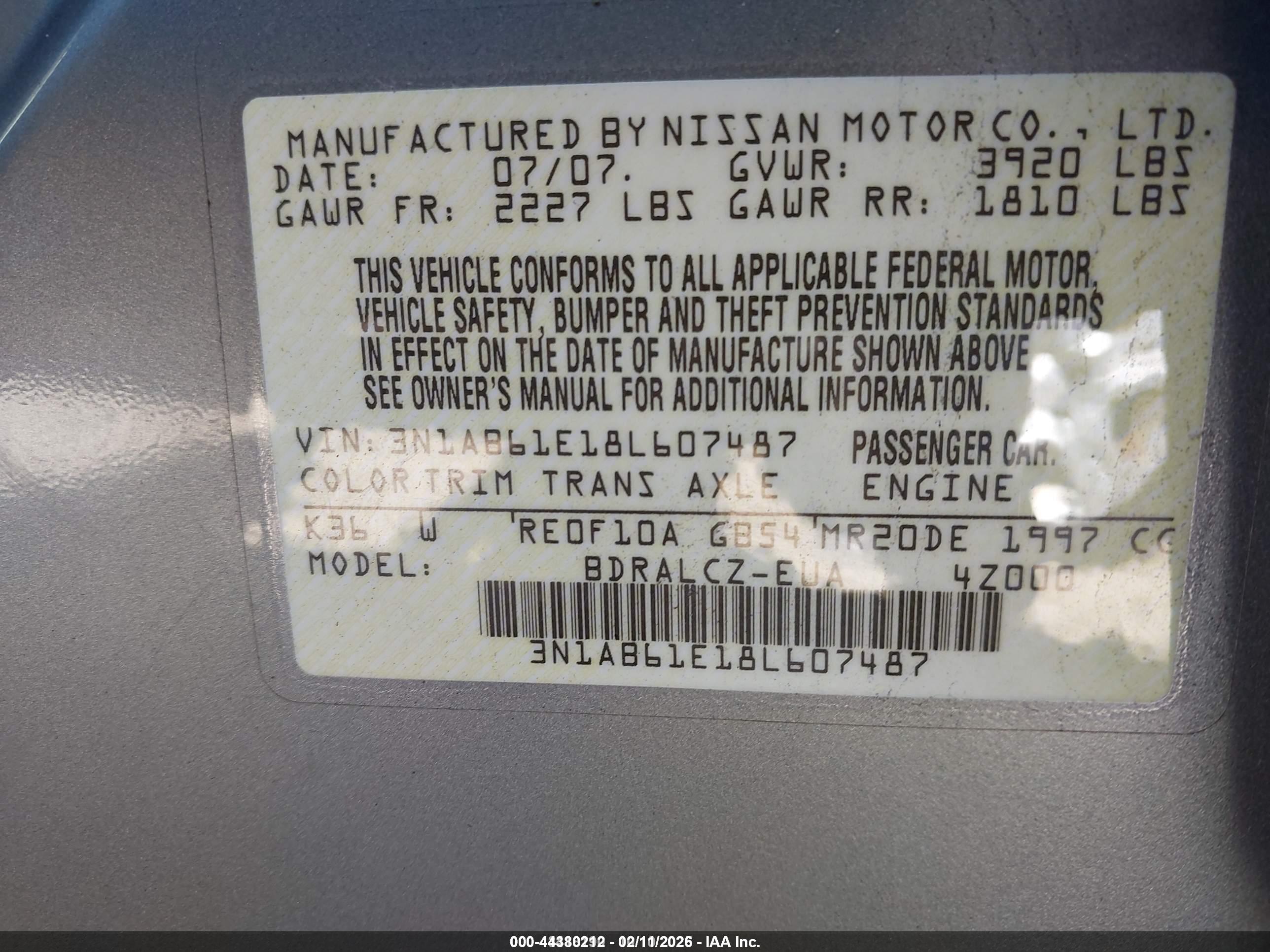 NISSAN SENTRA image 9