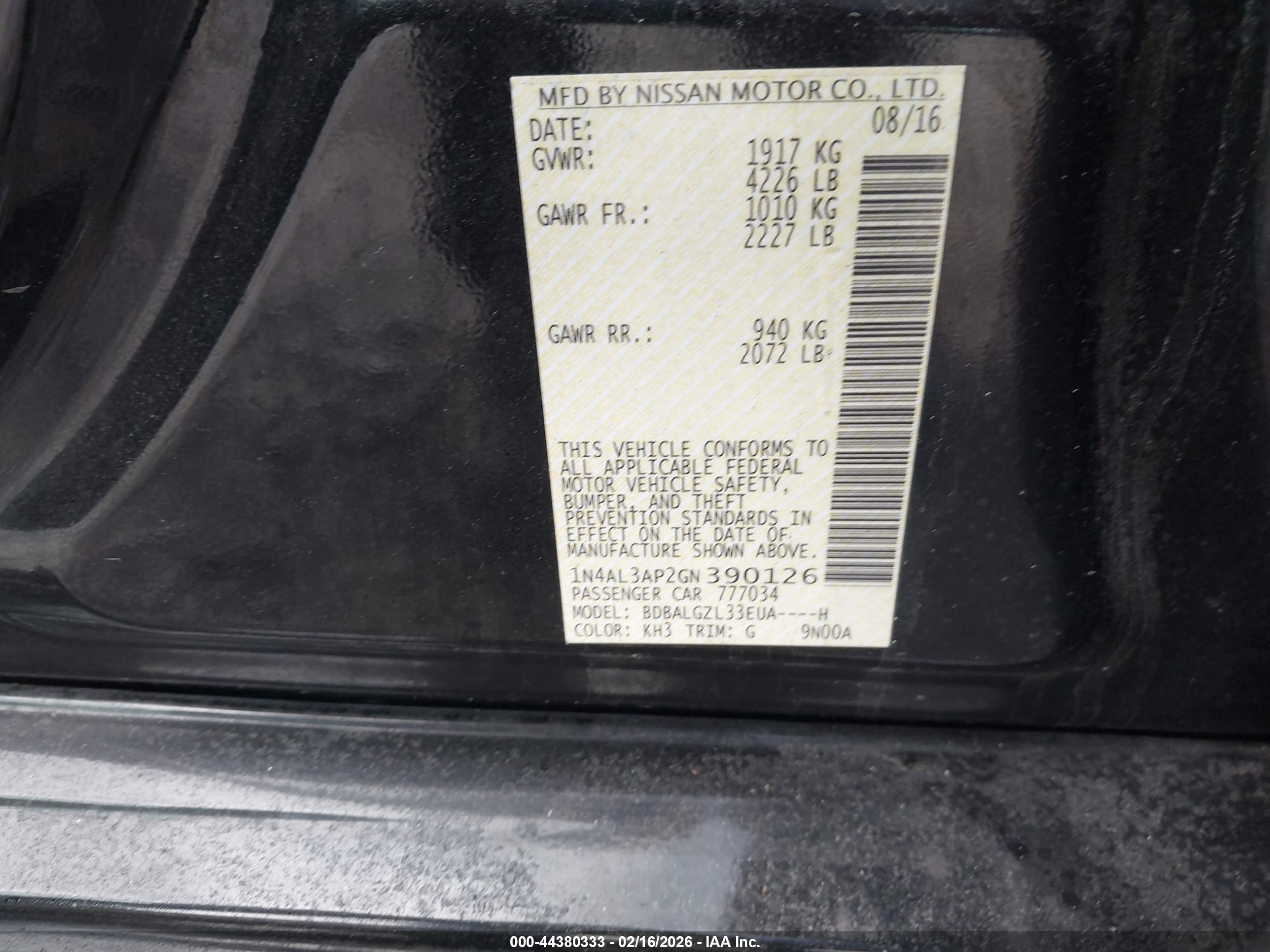 NISSAN ALTIMA image 9