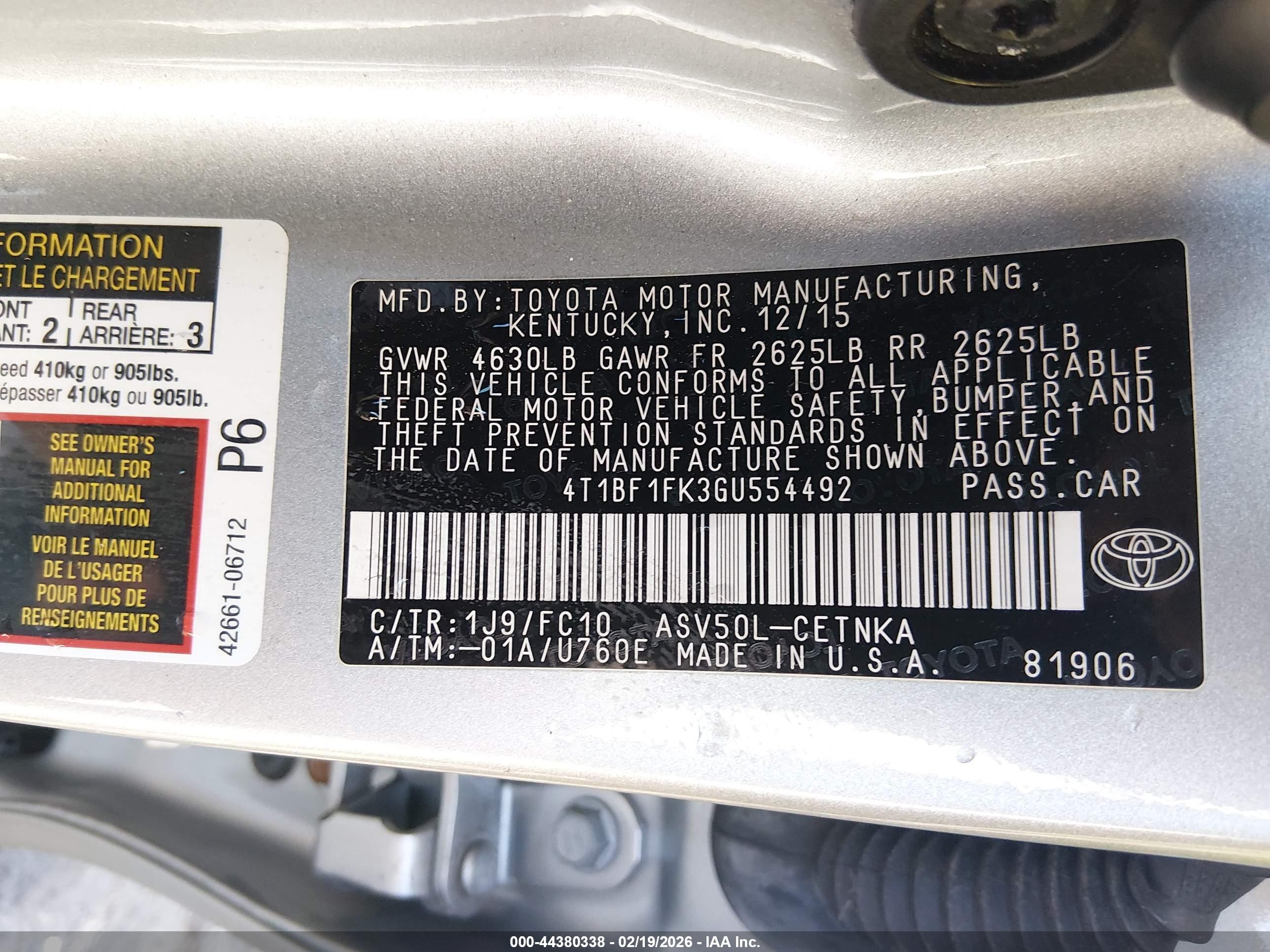 TOYOTA CAMRY image 9