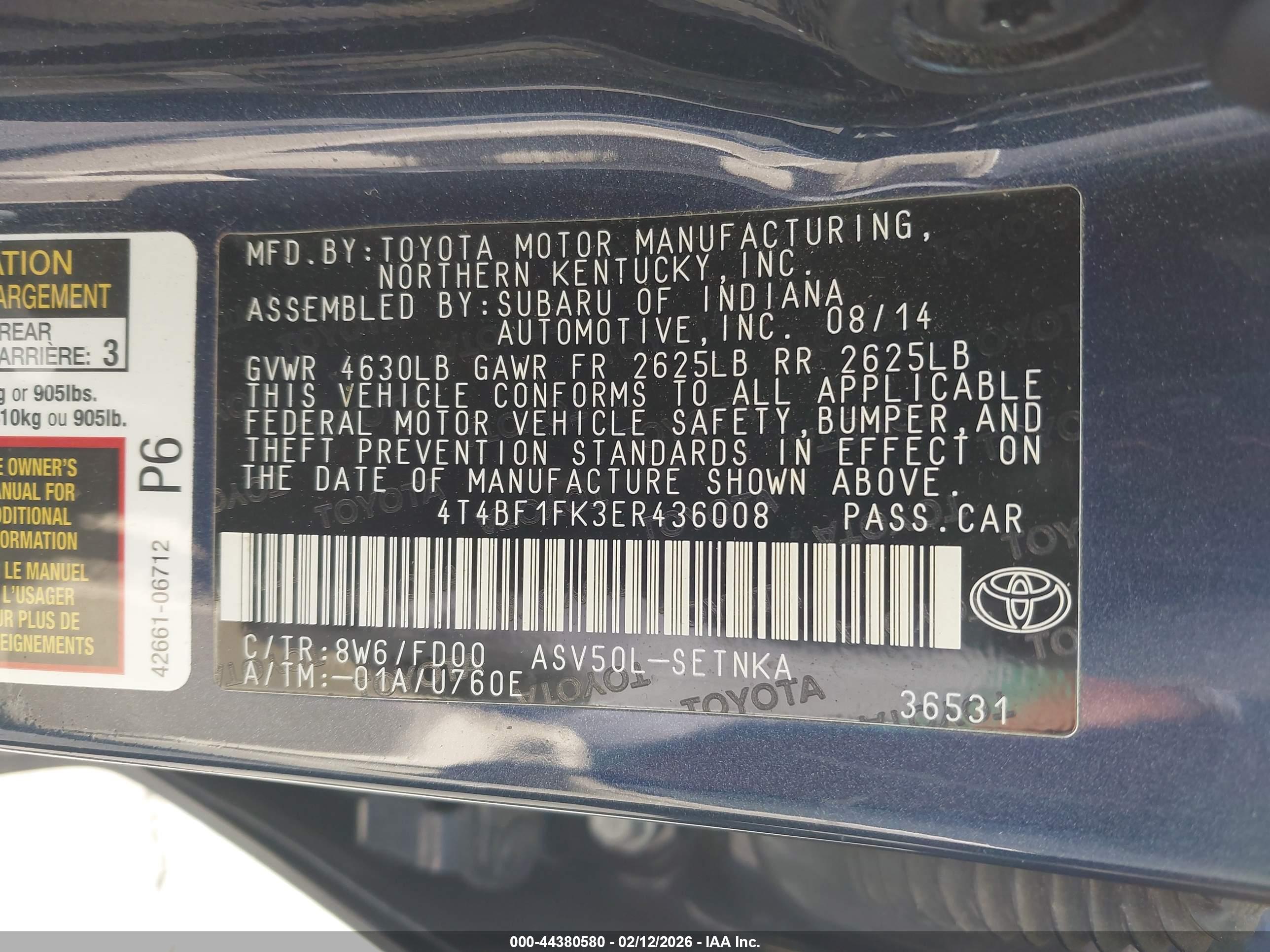 TOYOTA CAMRY image 9