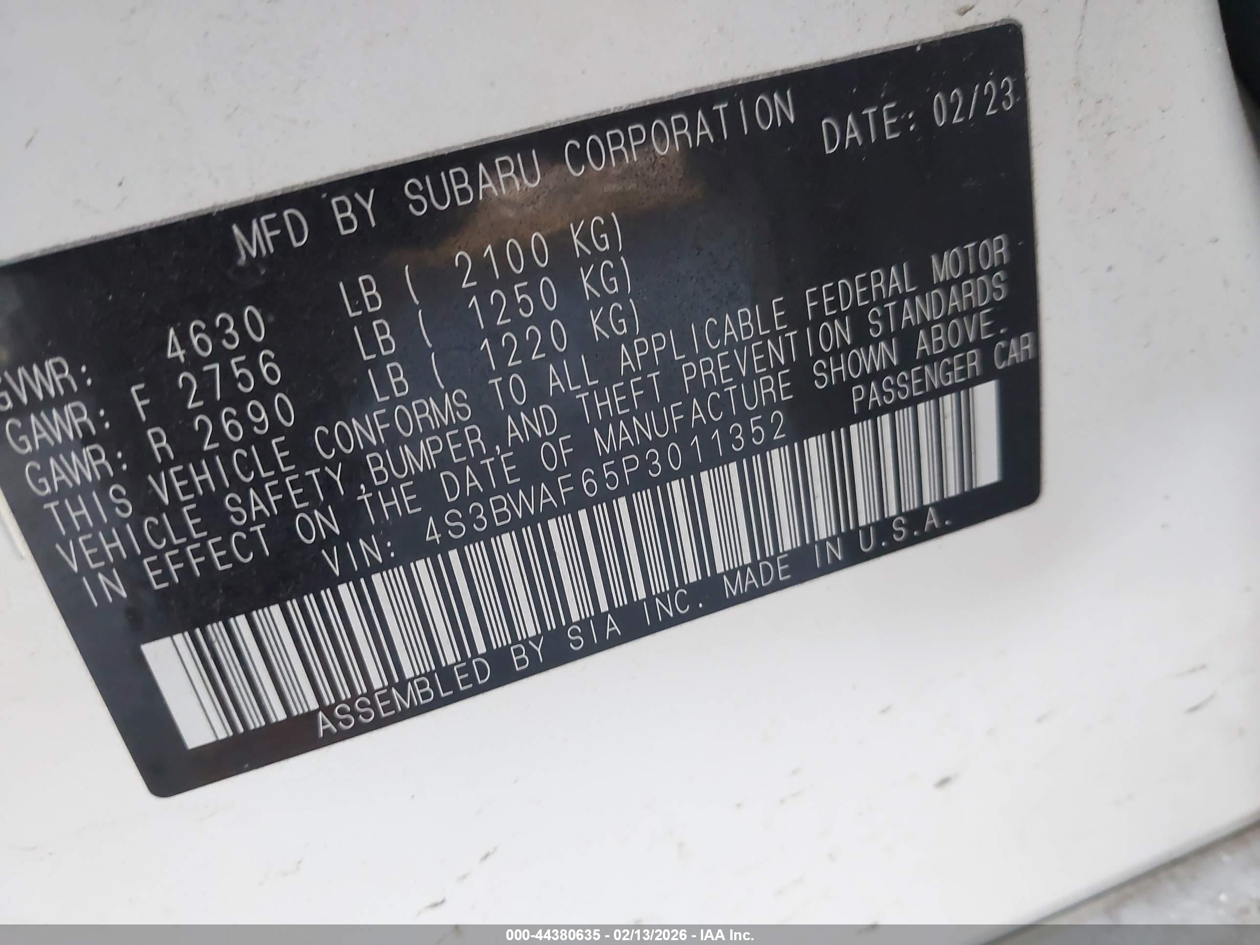 SUBARU LEGACY image 9