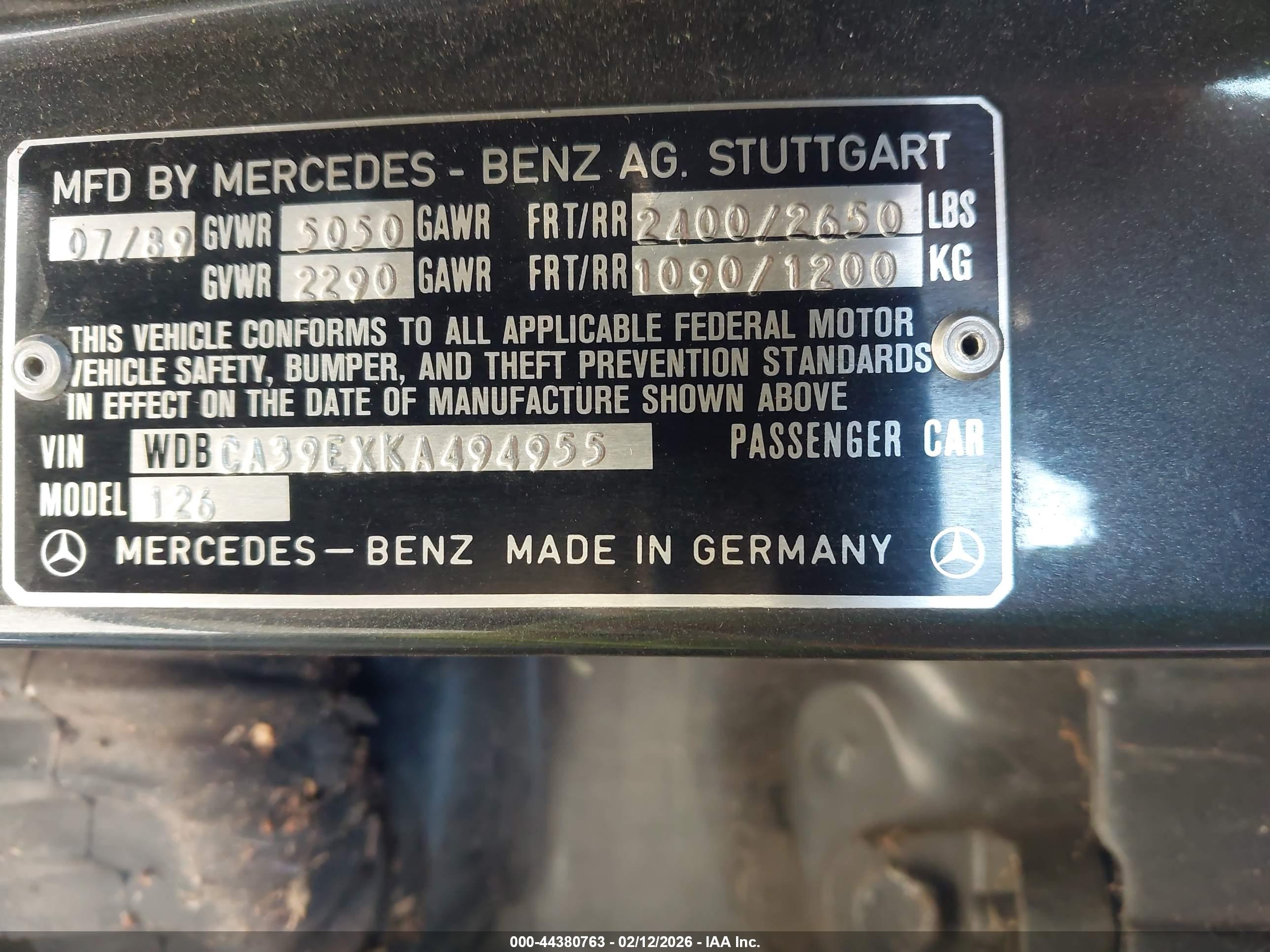 MERCEDES-BENZ 560 image 9