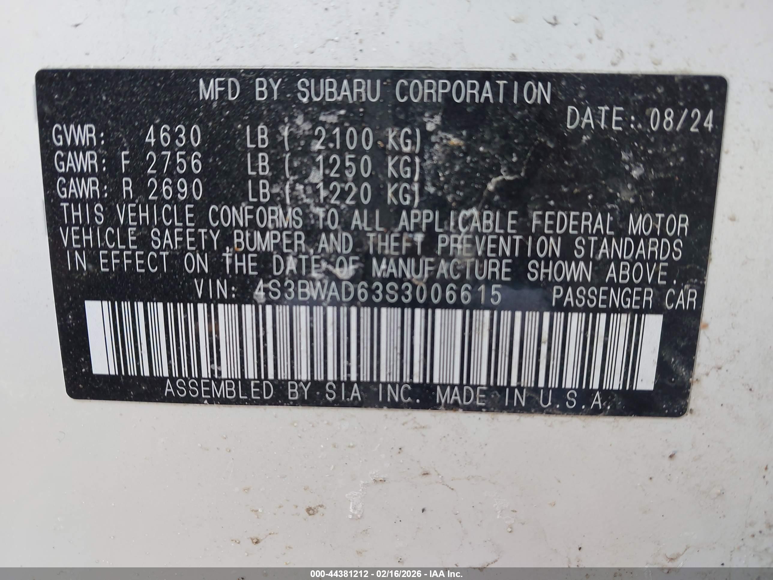 SUBARU LEGACY image 9