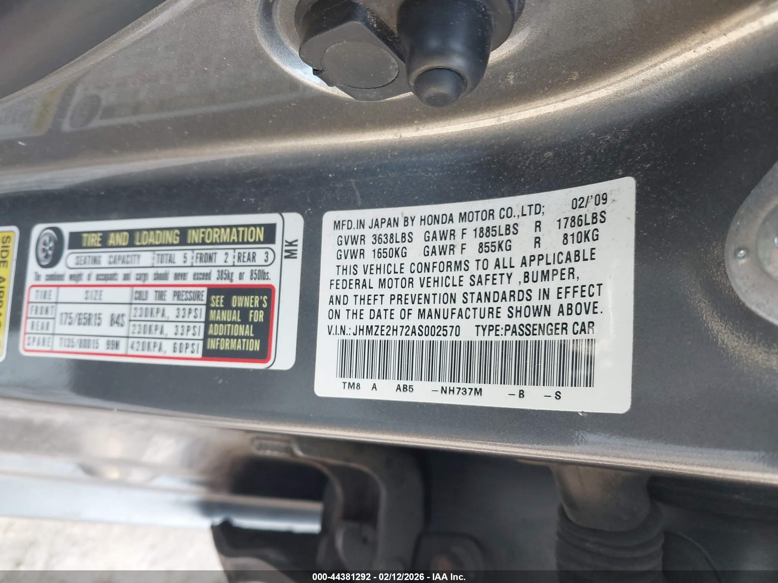 HONDA INSIGHT image 9